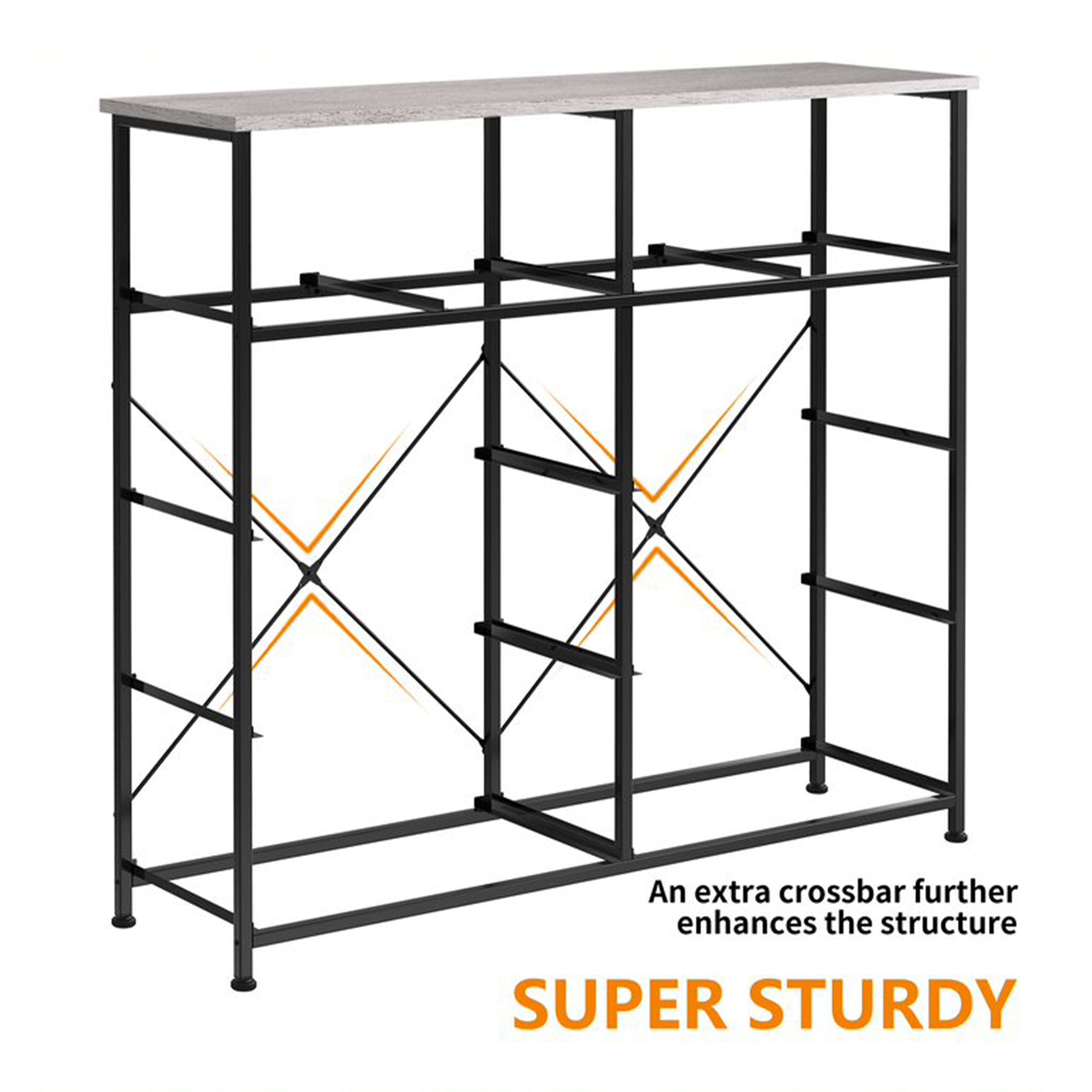 10 Drawer Steel Frame Bedroom Storage Organizer Dresser, Dark Taupe (Open Box) - Smart-nests