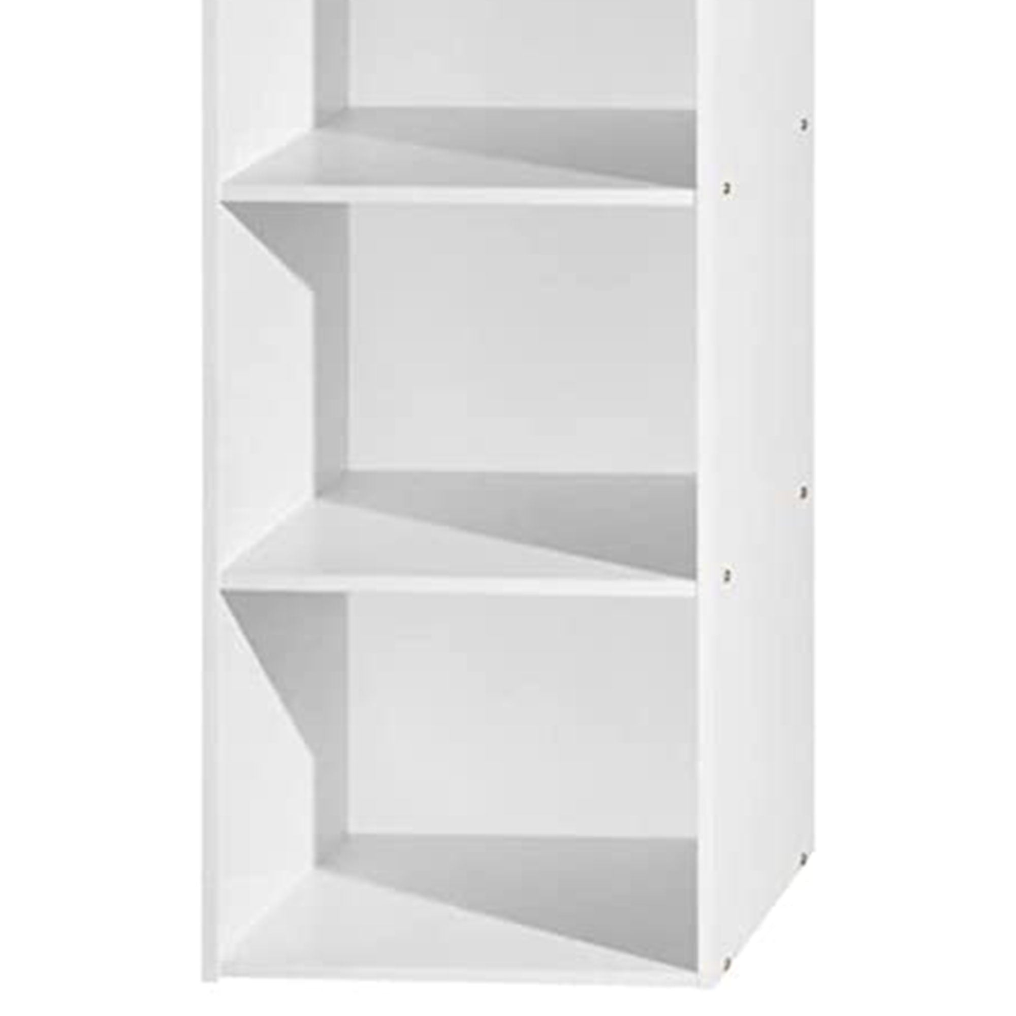 Hodedah 12 x 16 x 60 Inch 5 Shelf Bookcase and Office Organizer, White Finish - Smart-nests