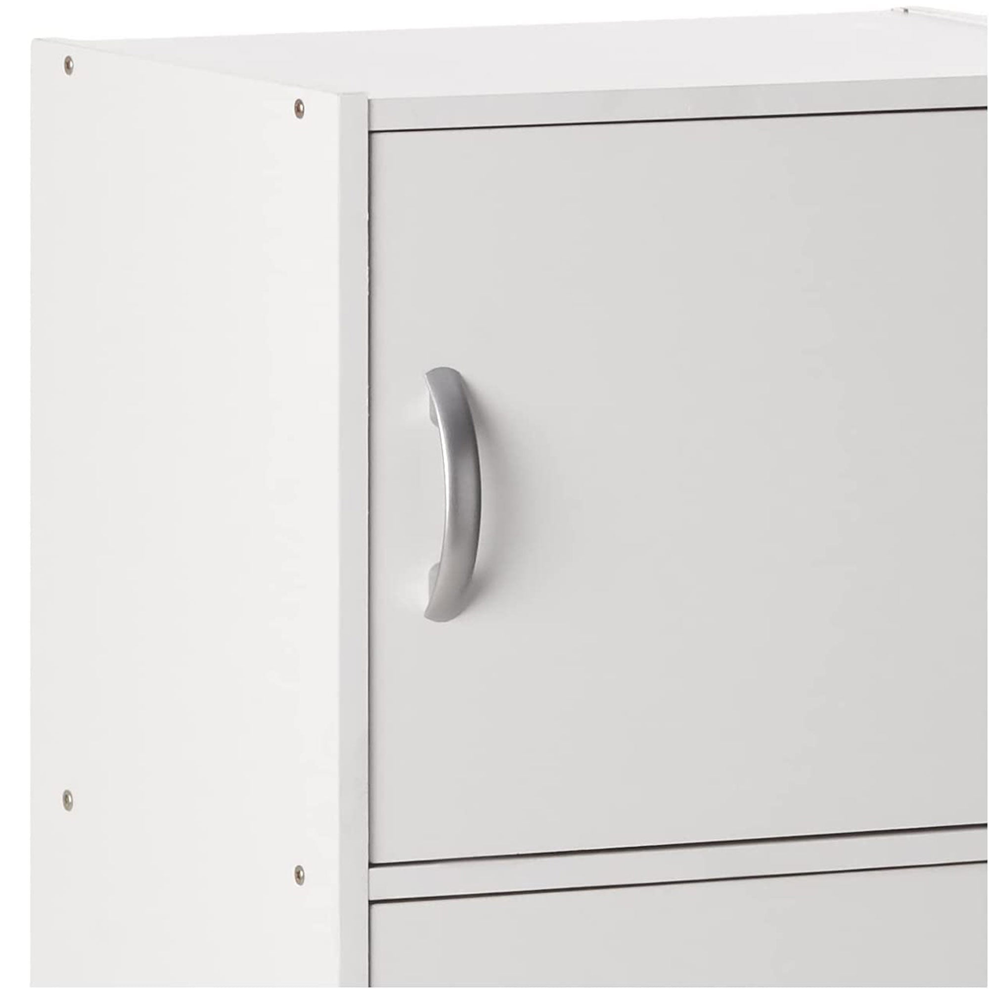 Hodedah 5 Shelf Home and Office Enclosed Organization Storage Cabinet, White - Smart-nests