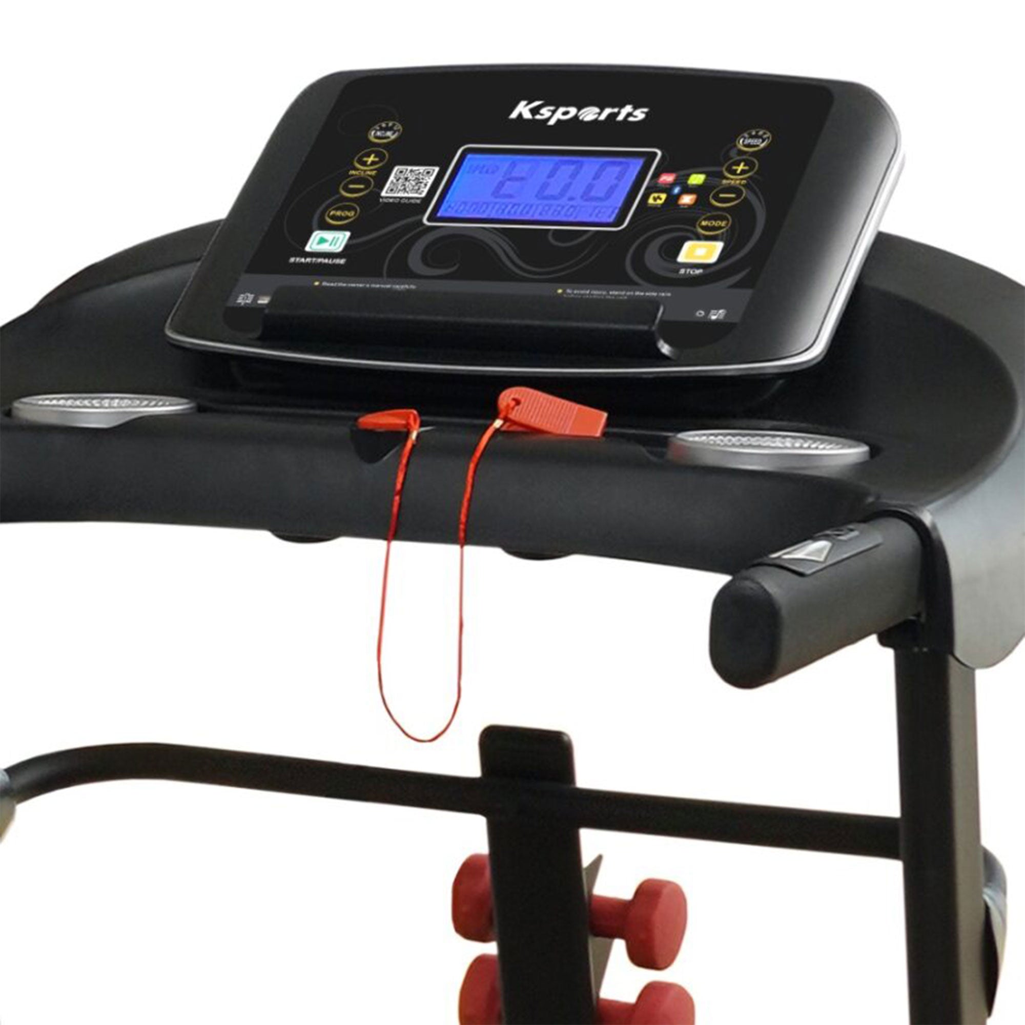 Ksports 16.5 In Wide Foldable Home Treadmill w/ Bluetooth & Fitness Tracking App - Smart-nests
