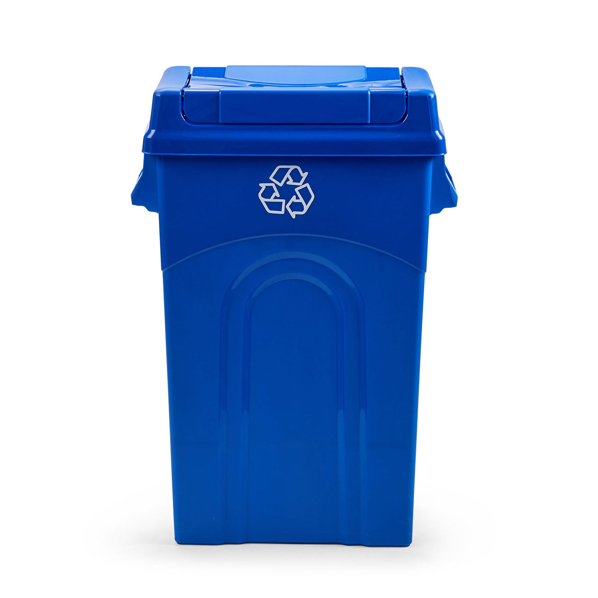 United Solutions 23 Gallon Highboy Kitchen Recycling Bin with Swing Lid, Blue - Smart-nests