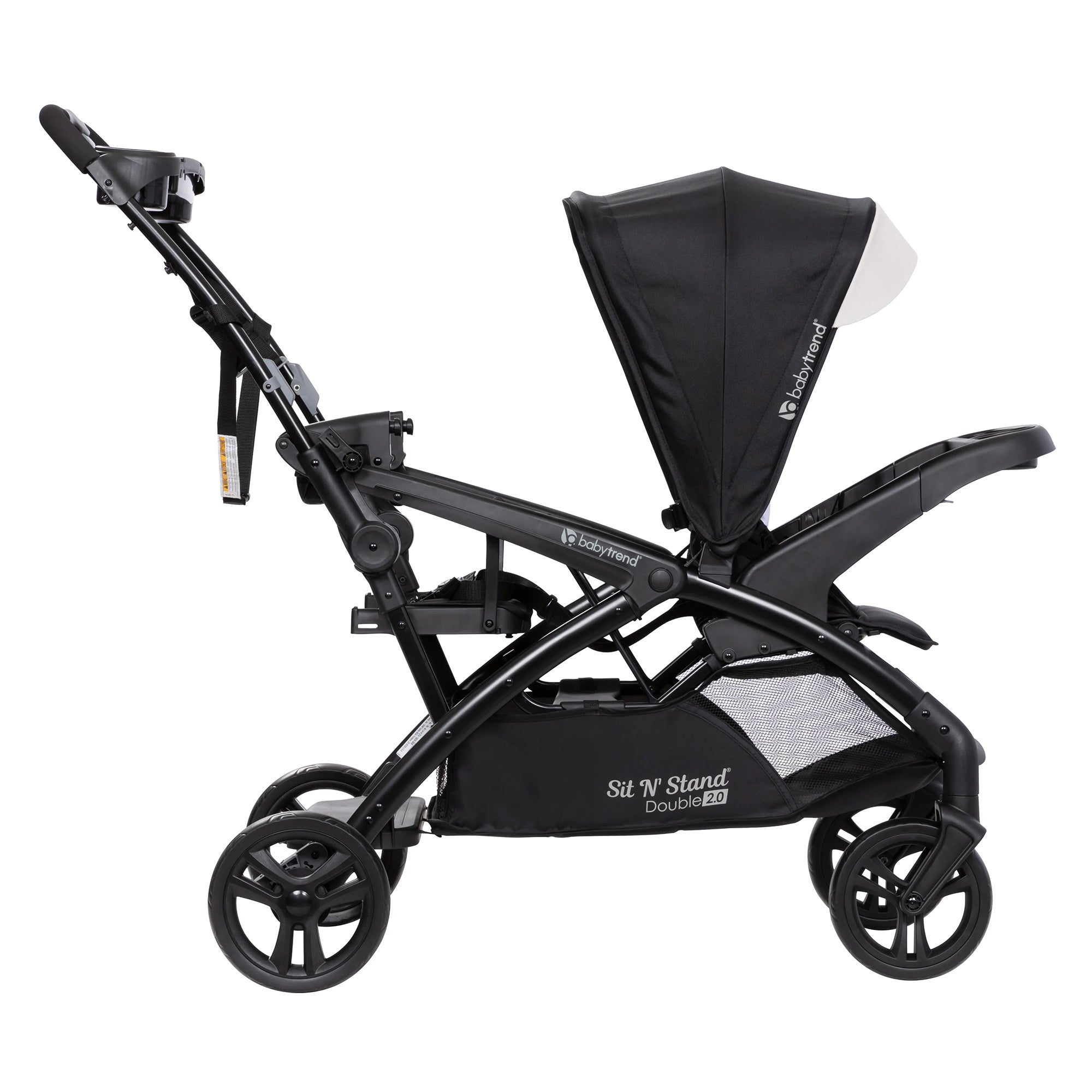 Baby Trend Sit N' Stand Double Stroller 2.0 DLX w/5 Point Harness, Modern Khaki - Smart-nests