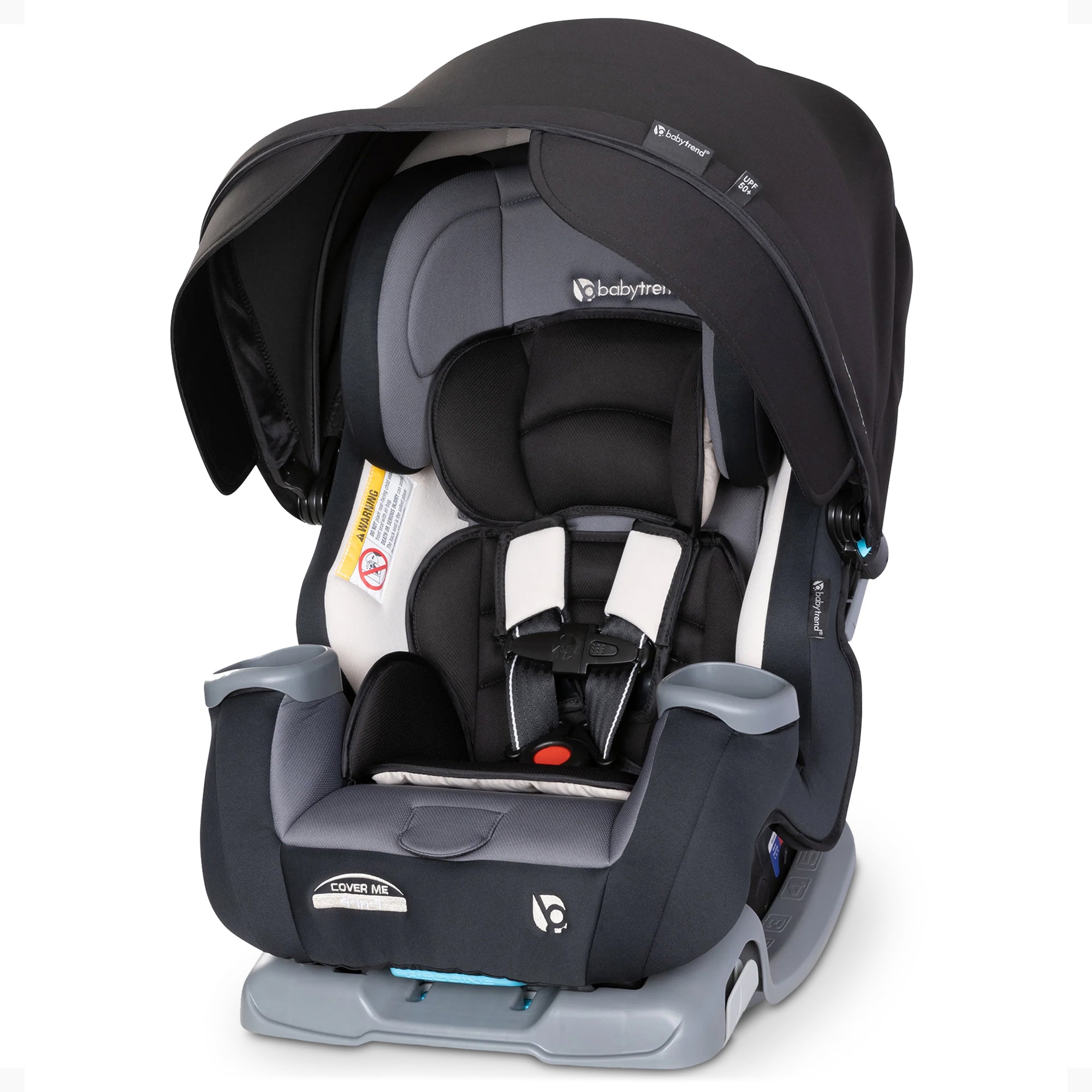 Baby Trend Cover Me 4 in 1 Convertible Car Seat with Adjustable Canopy, Black - Smart-nests