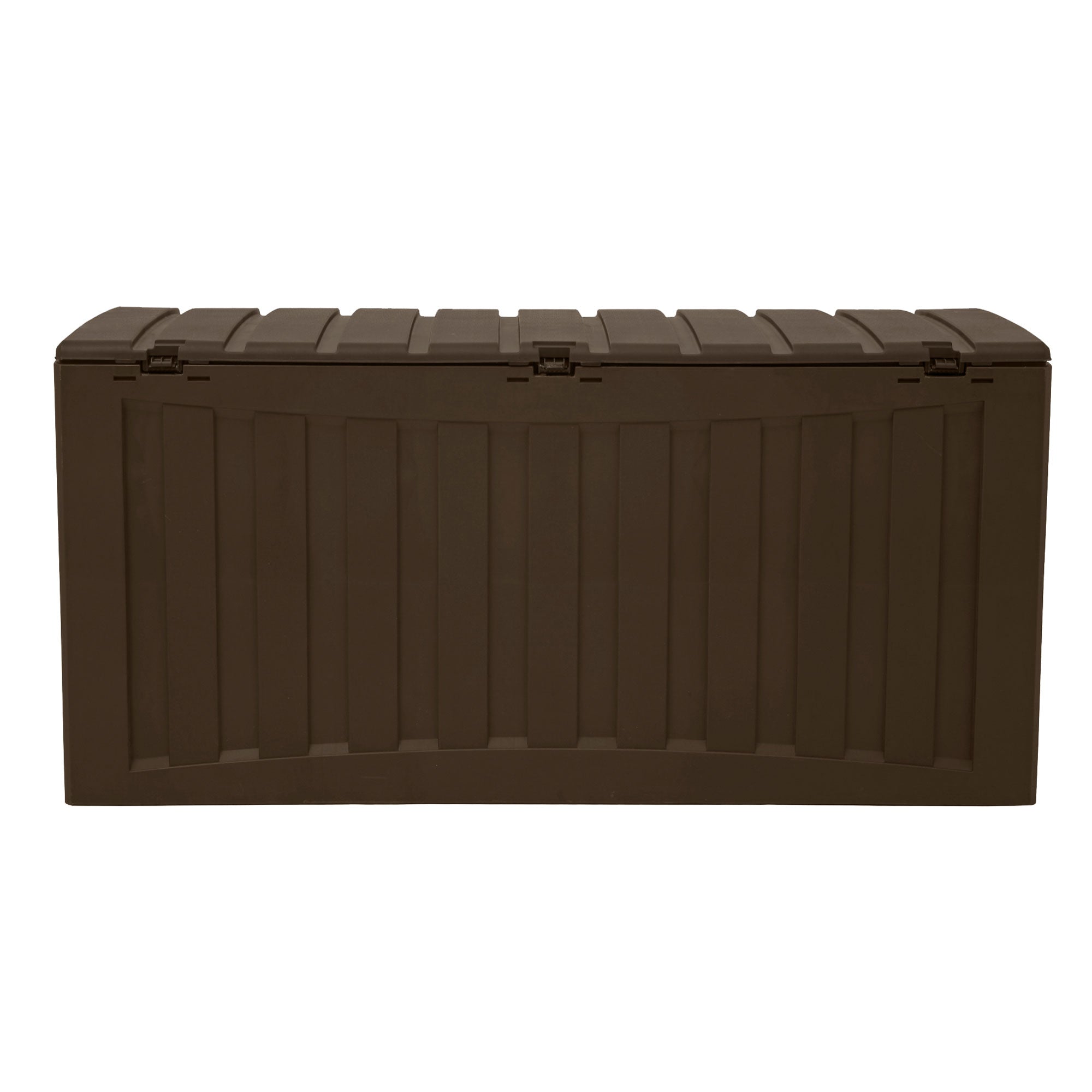Ram Quality Products Plastic 90 Gal Outdoor Locking Storage Bin Deck Box, Brown - Smart-nests