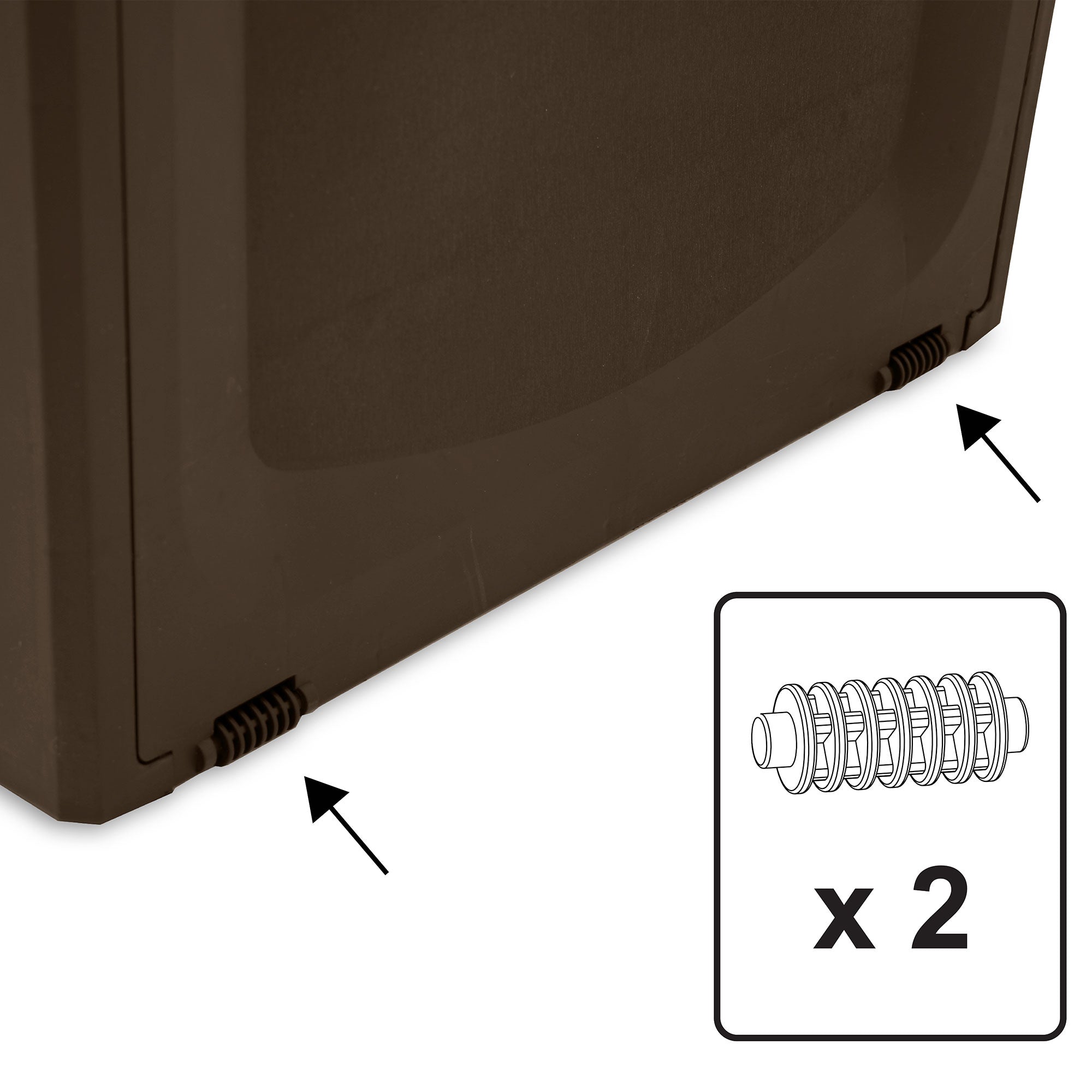 Ram Quality Products Plastic 90 Gal Outdoor Locking Storage Bin Deck Box, Brown - Smart-nests