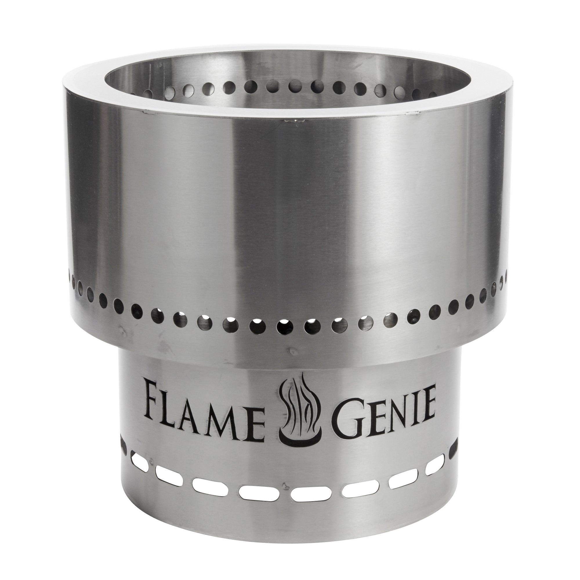 Flame Genie FG-16-SS 13.5 Inch Smoke Free Outdoor Fire Pit with Ash Pan, Steel - Smart-nests