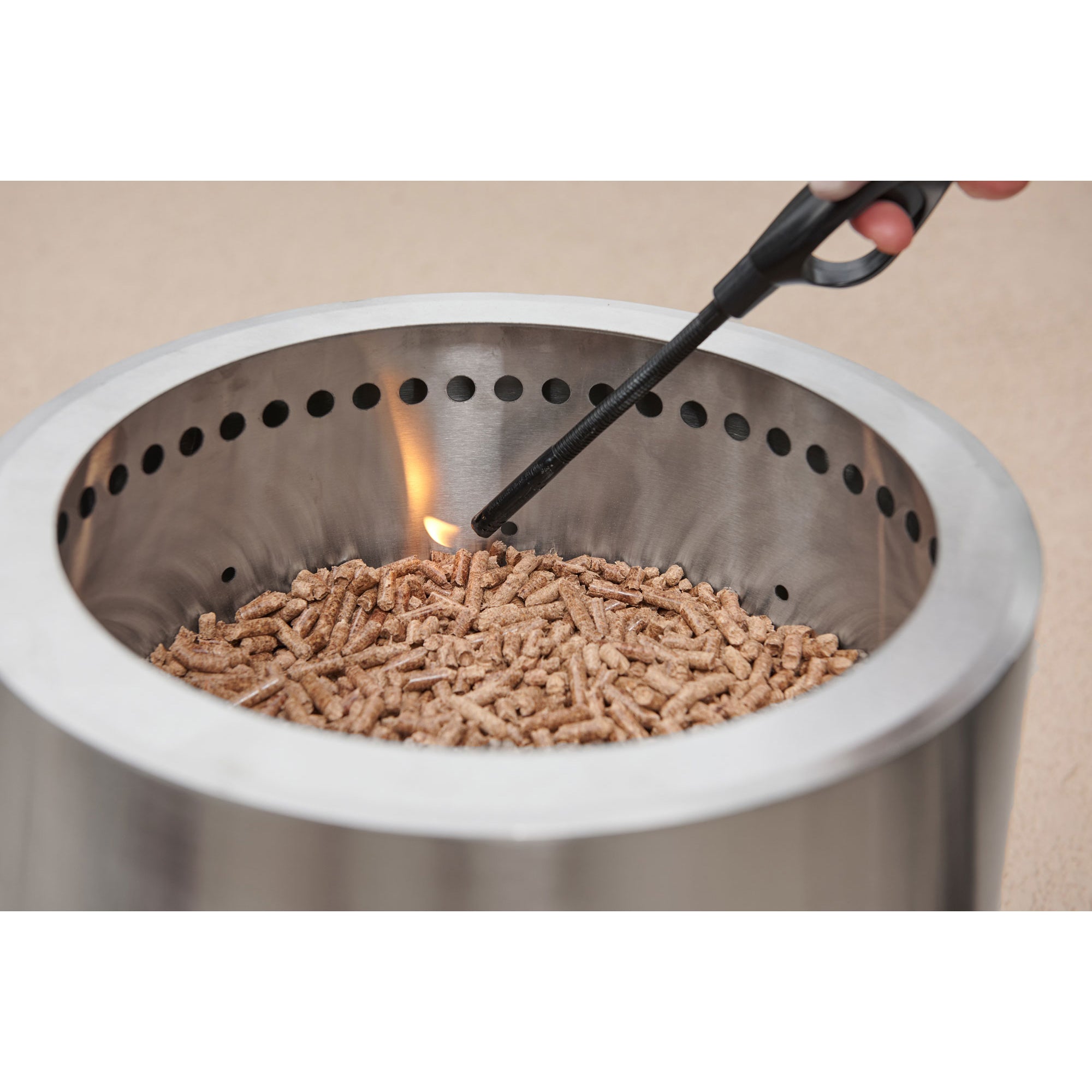 Flame Genie FG-16-SS 13.5 Inch Smoke Free Outdoor Fire Pit with Ash Pan, Steel - Smart-nests