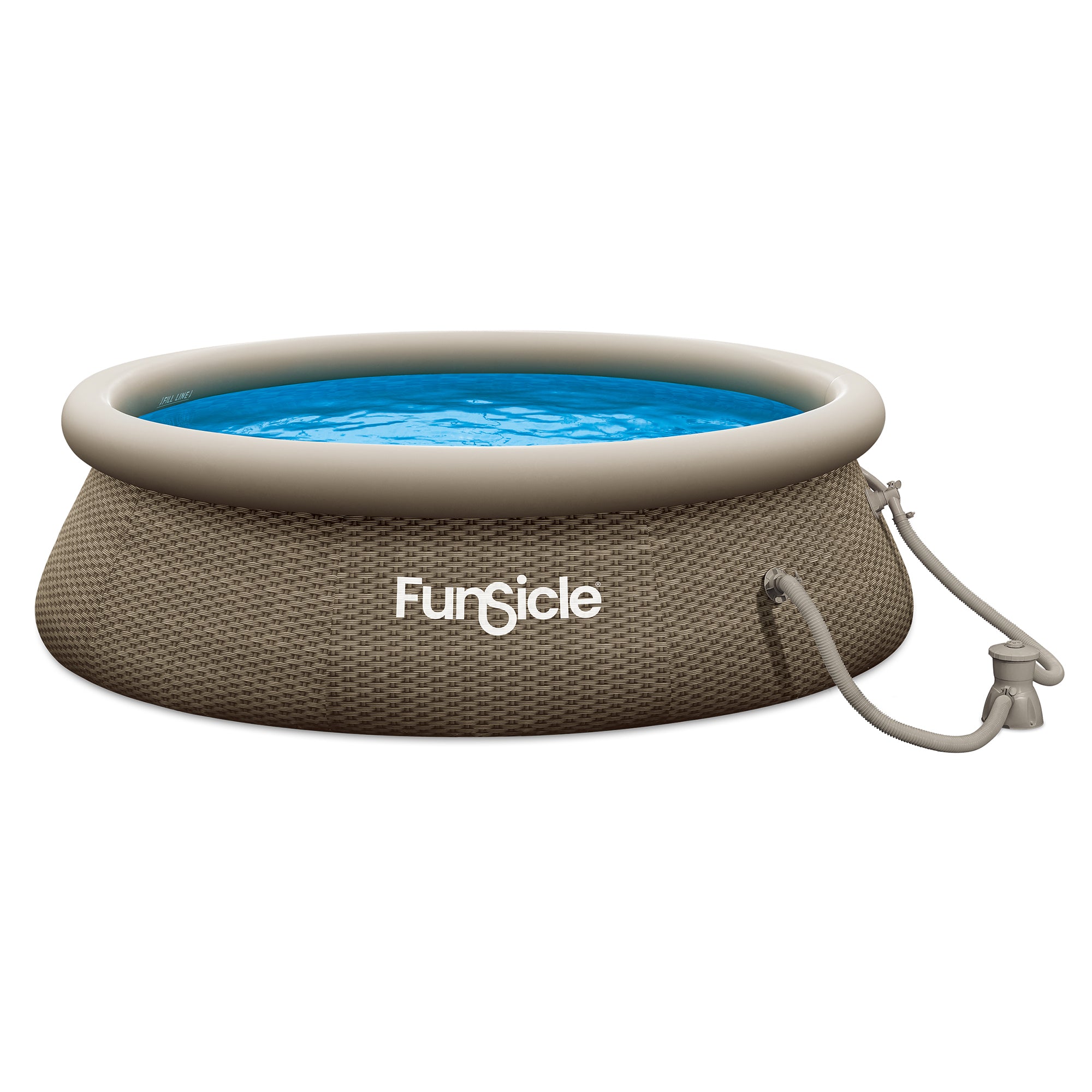 10' x 30" QuickSet Ring Top Above Ground Swimming Pool, Basketweave (Used) - Smart-nests