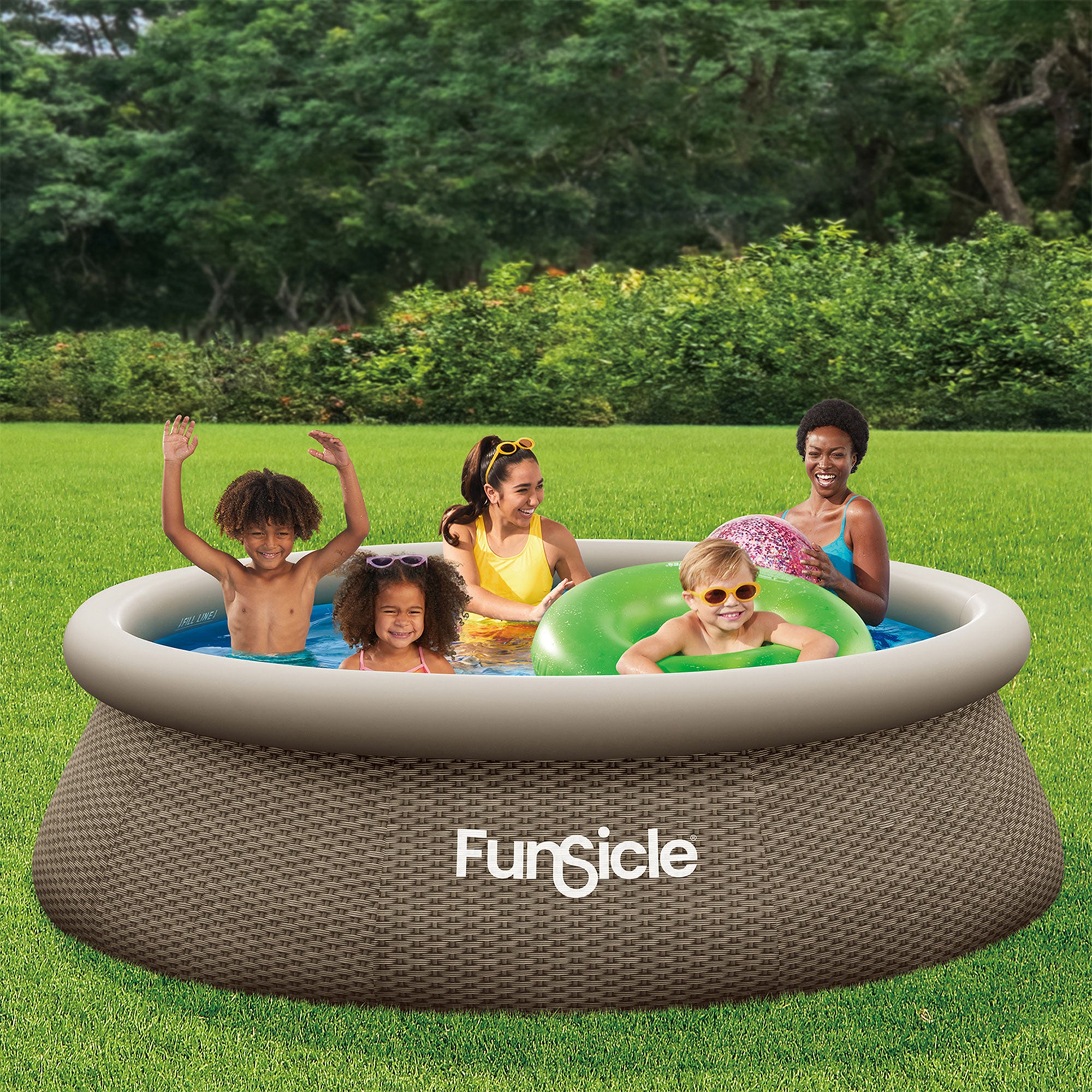 10' x 30" QuickSet Ring Top Above Ground Swimming Pool, Basketweave (Used) - Smart-nests