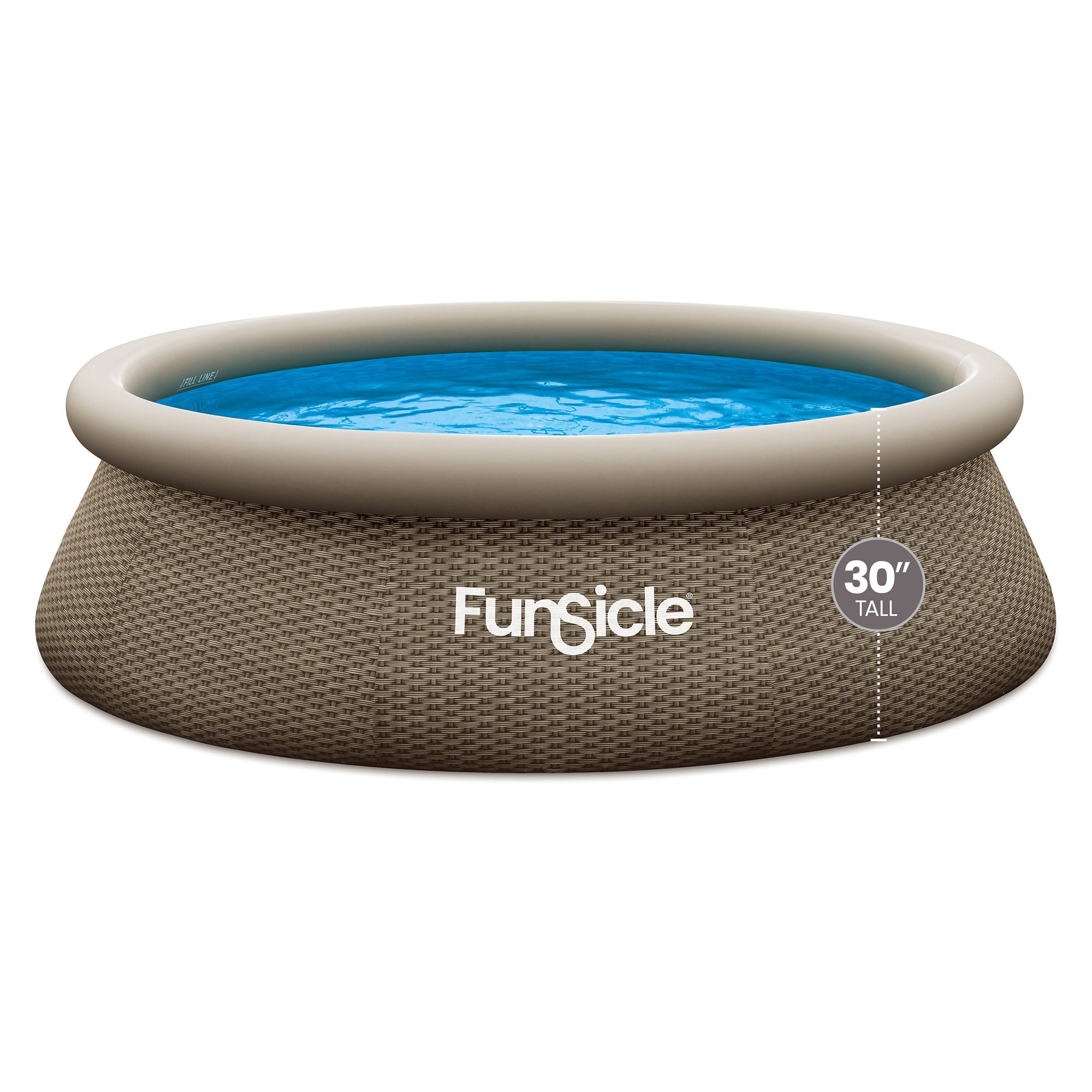10' x 30" QuickSet Ring Top Above Ground Swimming Pool, Basketweave (Used) - Smart-nests