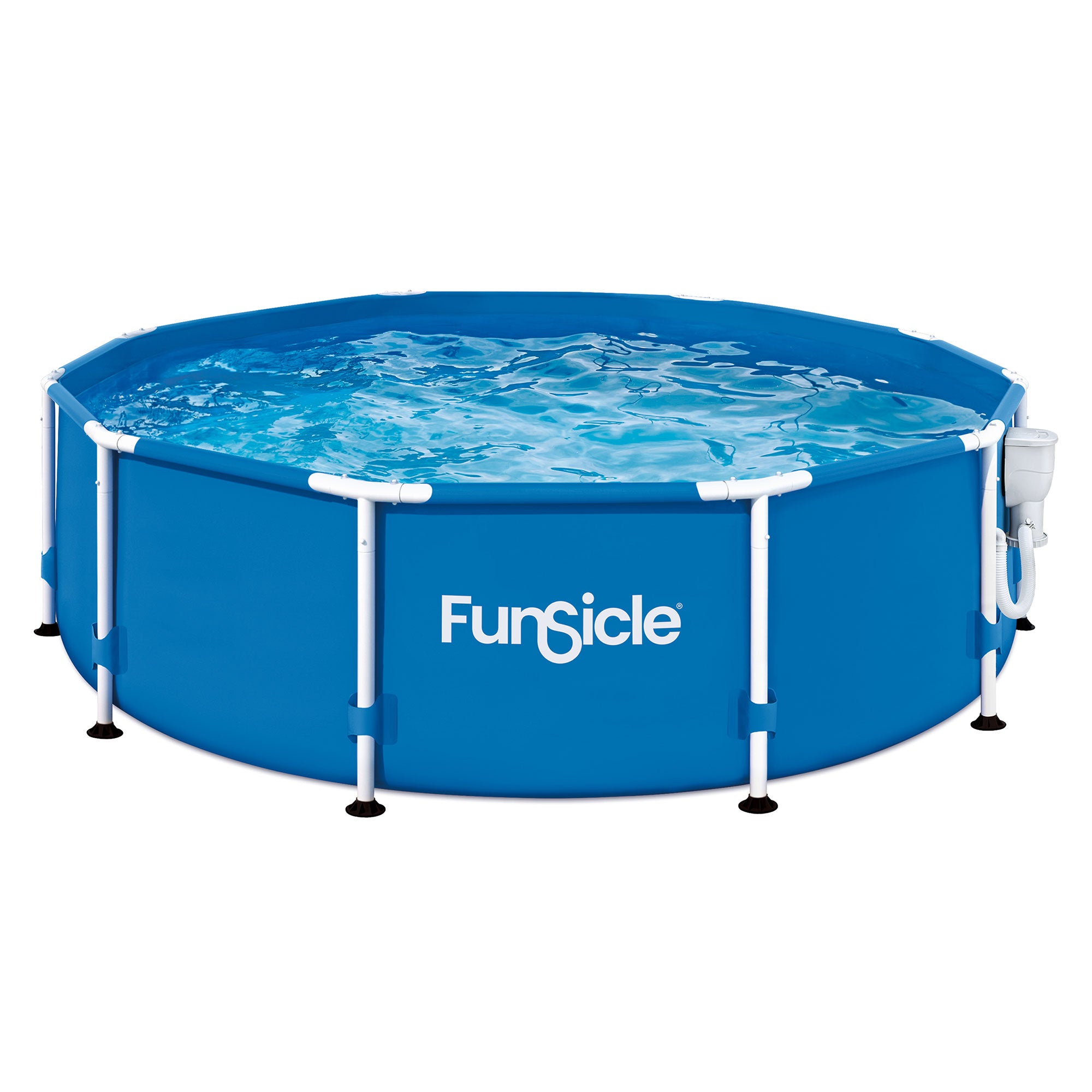 Funsicle 10' x 30" Outdoor Activity Round Frame Above Ground Swimming Pool Set - Smart-nests