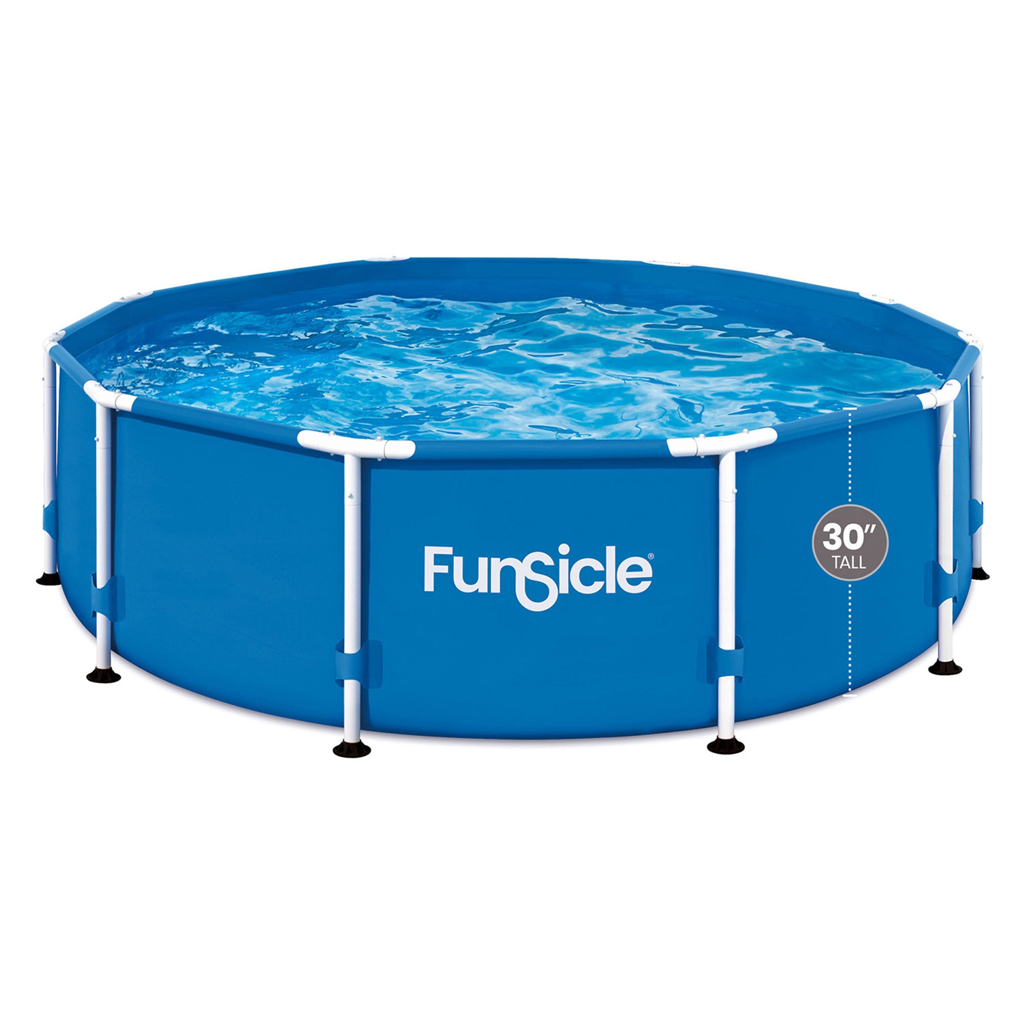 Funsicle 10' x 30" Outdoor Activity Round Frame Above Ground Swimming Pool Set - Smart-nests
