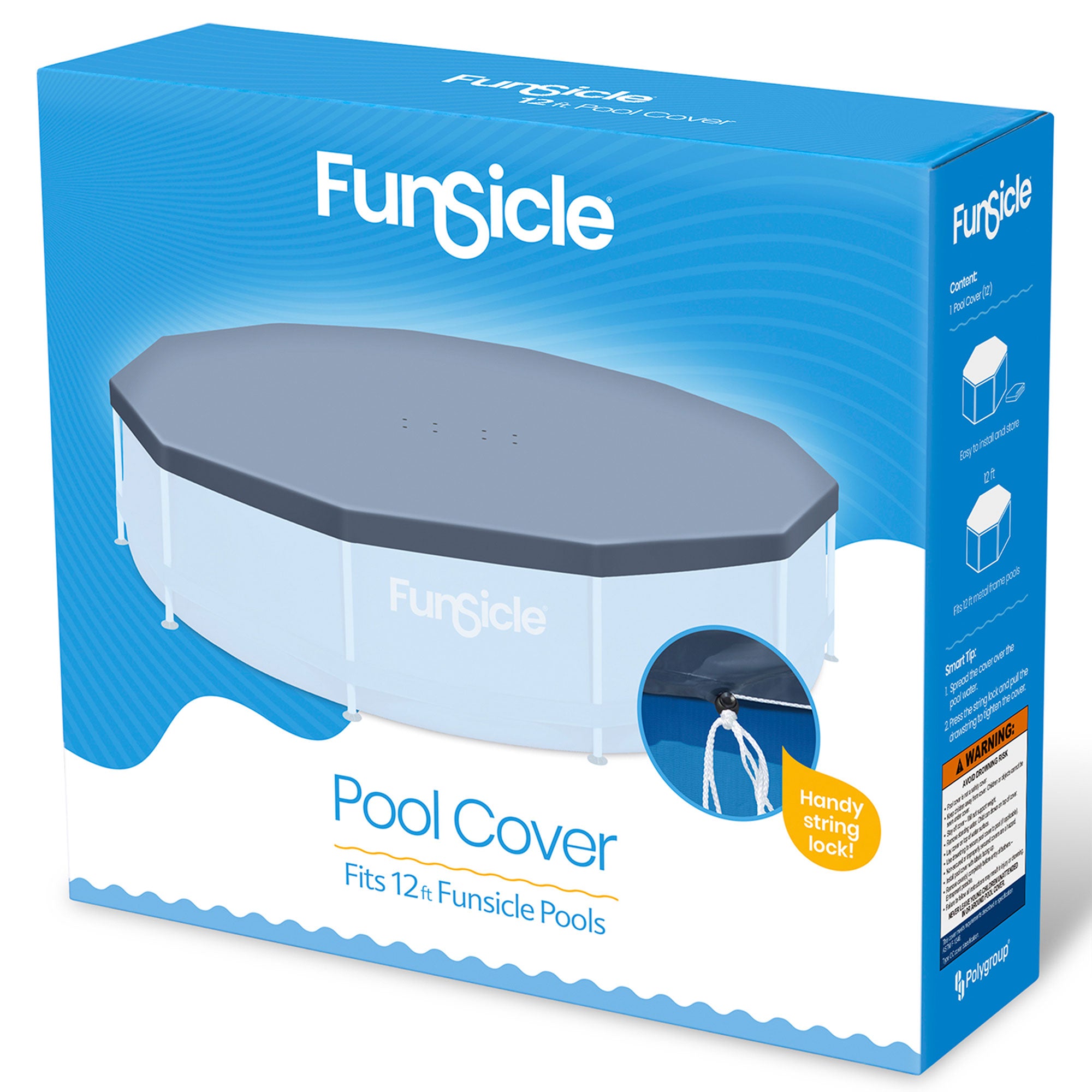 Funsicle 12ft Round Above Ground Frame Pool Debris Cover, Accessory Only, Gray - Smart-nests