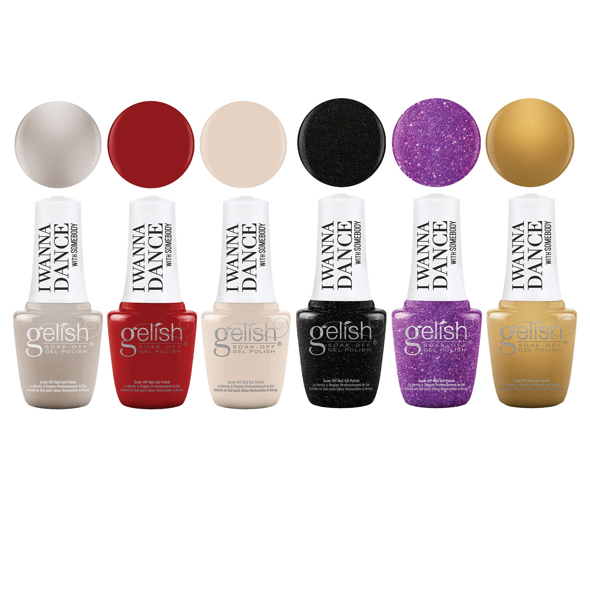 Gelish Winter I Wanna Dance With Somebody 9mL Soak Off Gel Polish Set, 6 Pack
