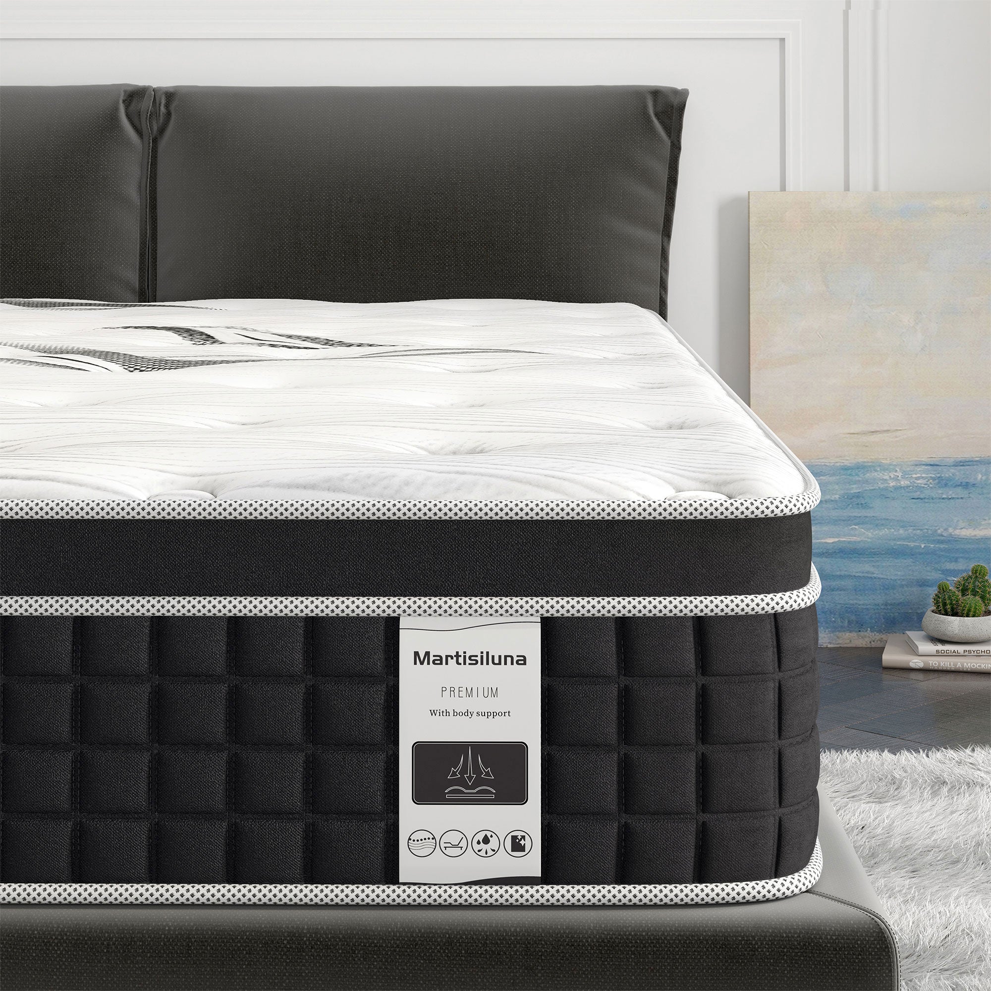 10.5 In Hybrid Gel Memory Foam Mattress with Coil Innerspring, Twin (Used) - Smart-nests