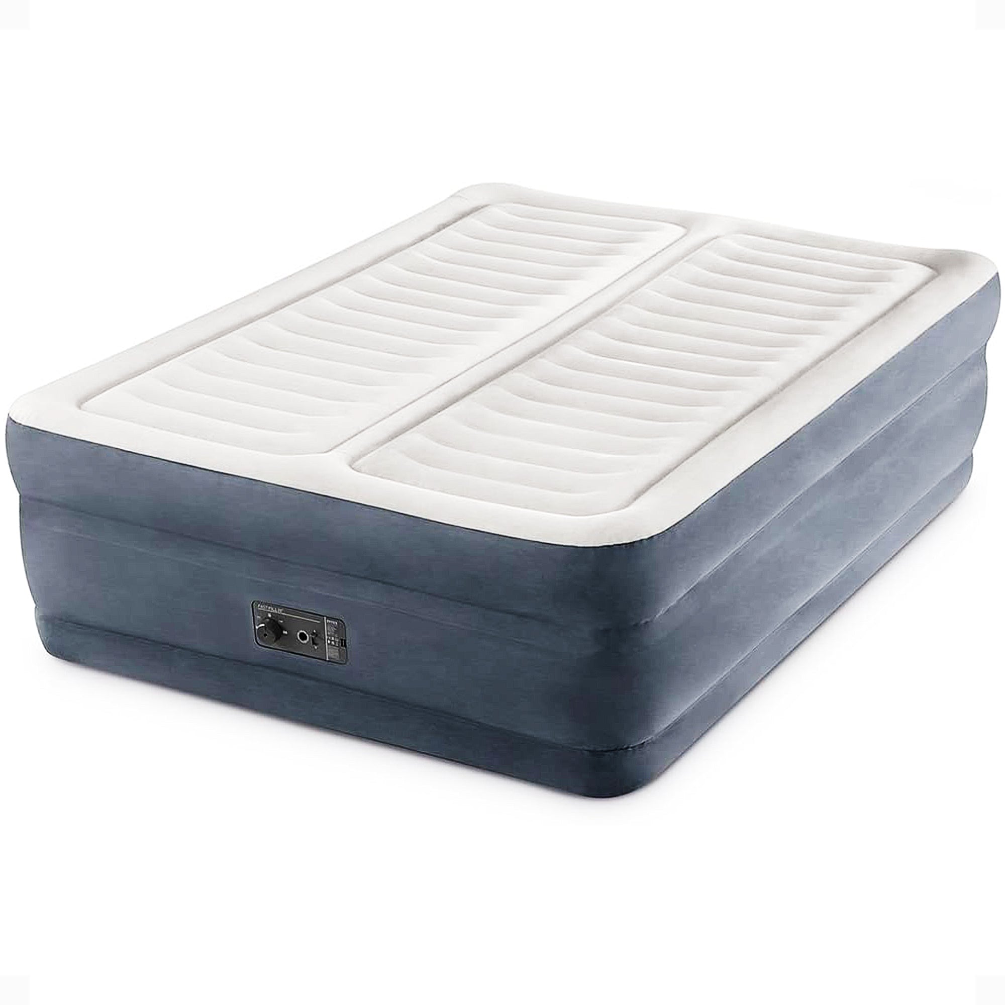 Intex 64953E Deluxe Dual Zone 22" King Sized Air Mattress with Built In Air Pump - Smart-nests