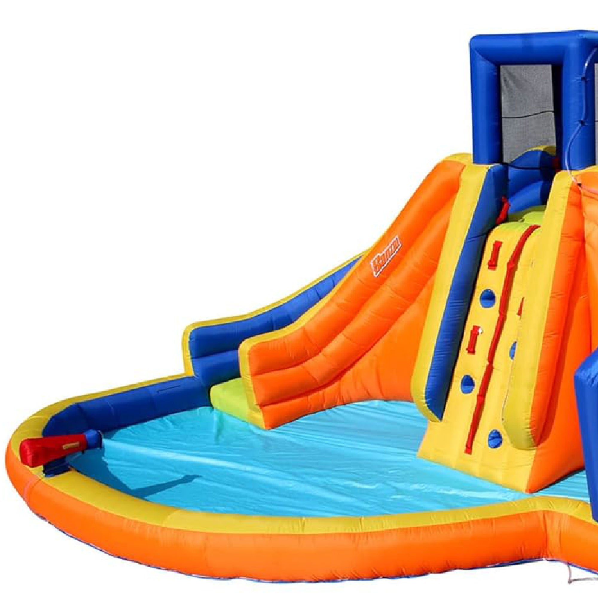 Banzai Rapid Falls Dual Slides Outdoor Water Park Climbing Rope Lagoon, Ages 5+ - Smart-nests
