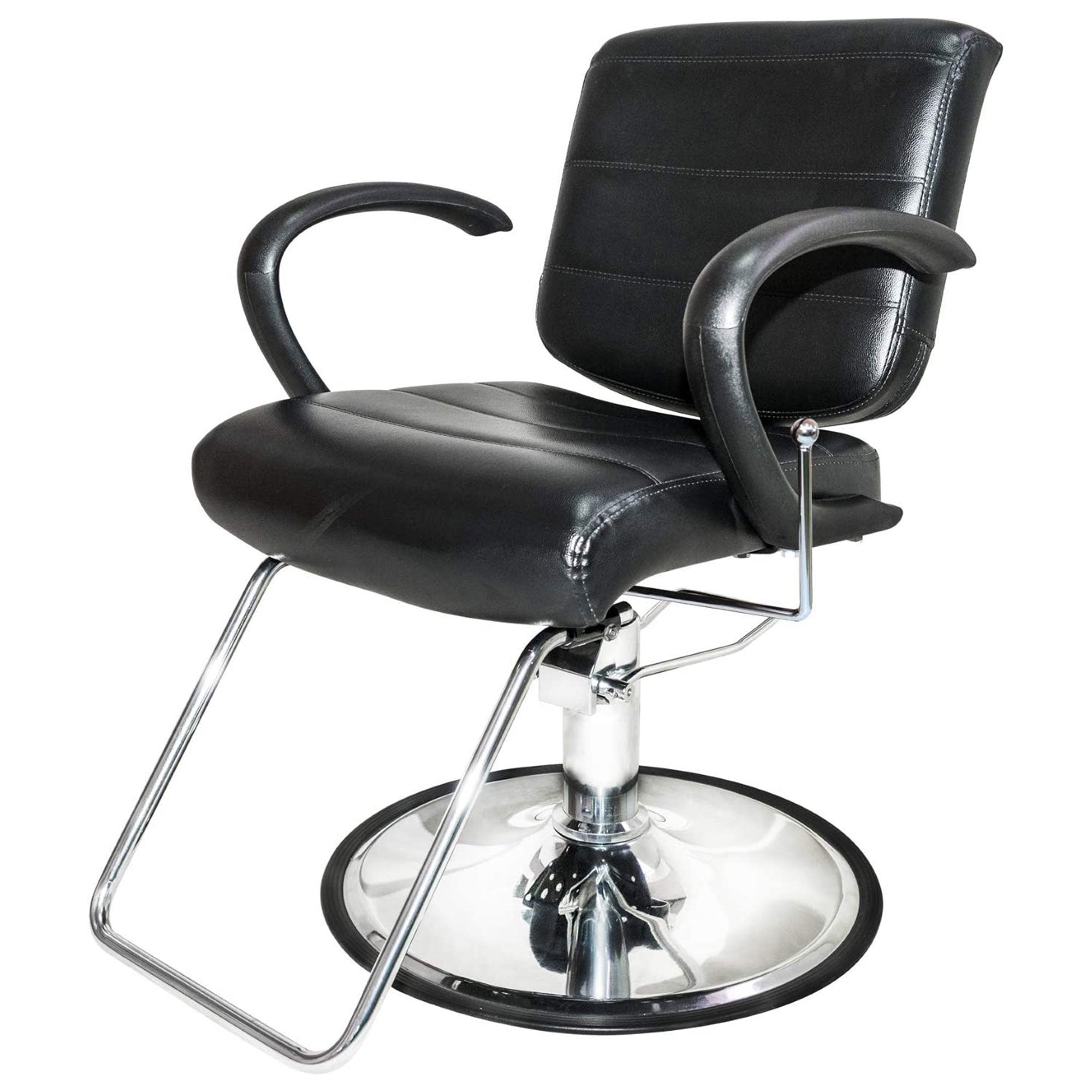 PureSana Chromium Kyler 360 Degree Professional All Purpose Salon Chair, Black - Smart-nests