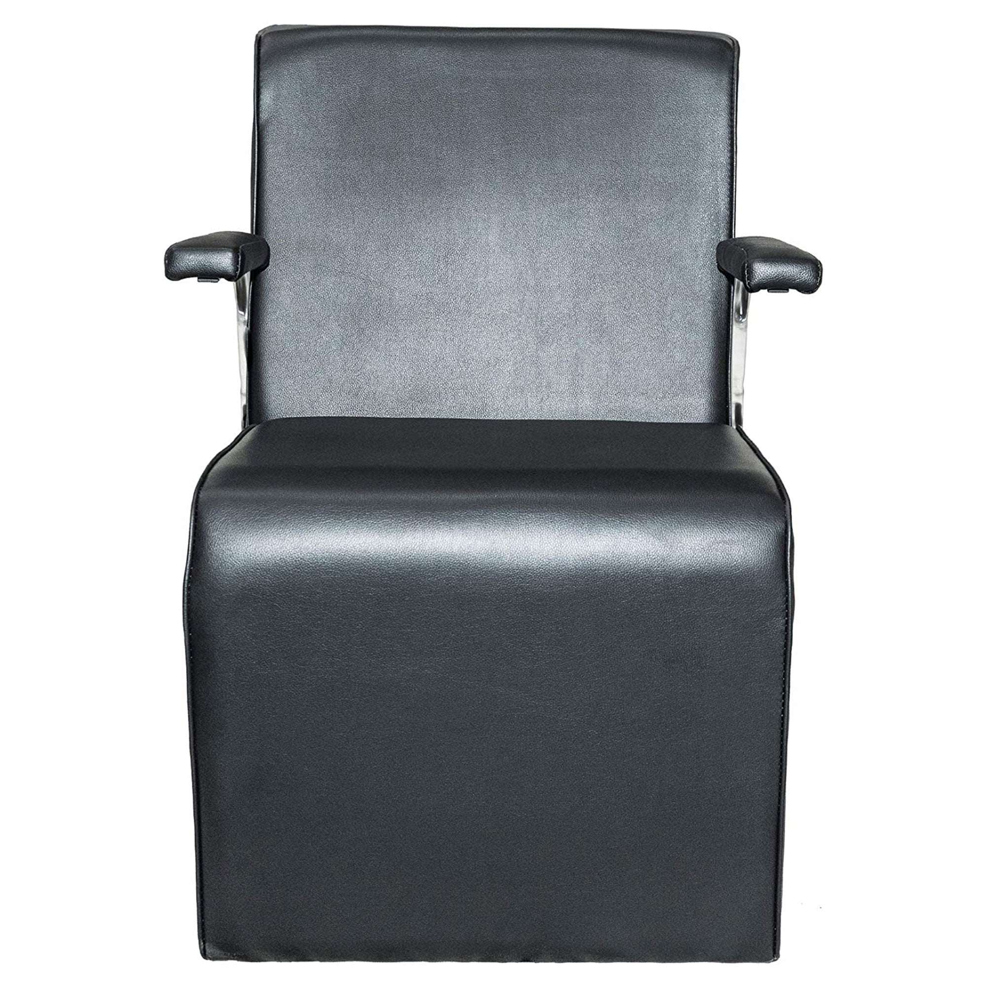 PureSana Chromium Anastasia Vinyl Professional Platform Hair Dryer Chair, Black - Smart-nests