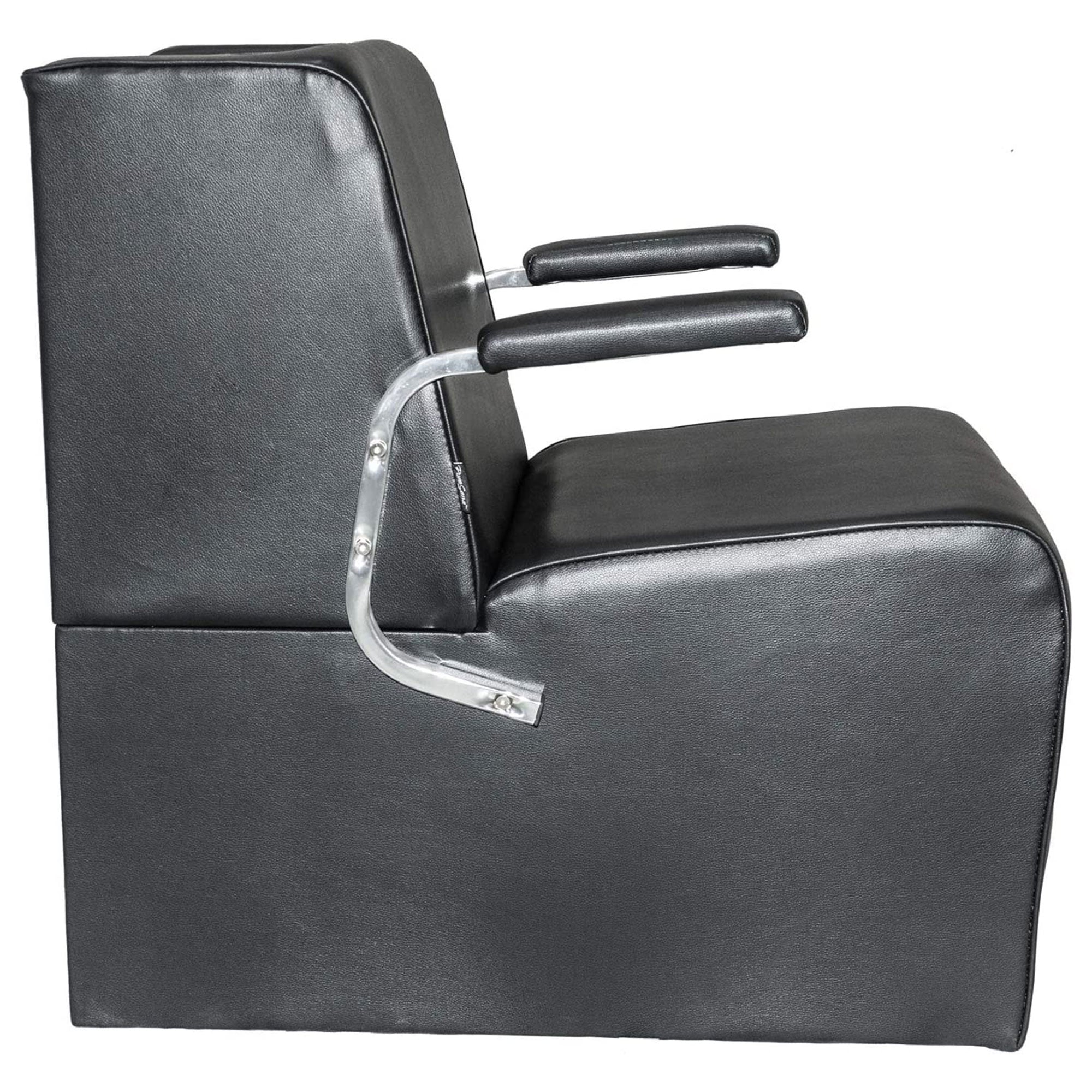 PureSana Chromium Anastasia Vinyl Professional Platform Hair Dryer Chair, Black - Smart-nests