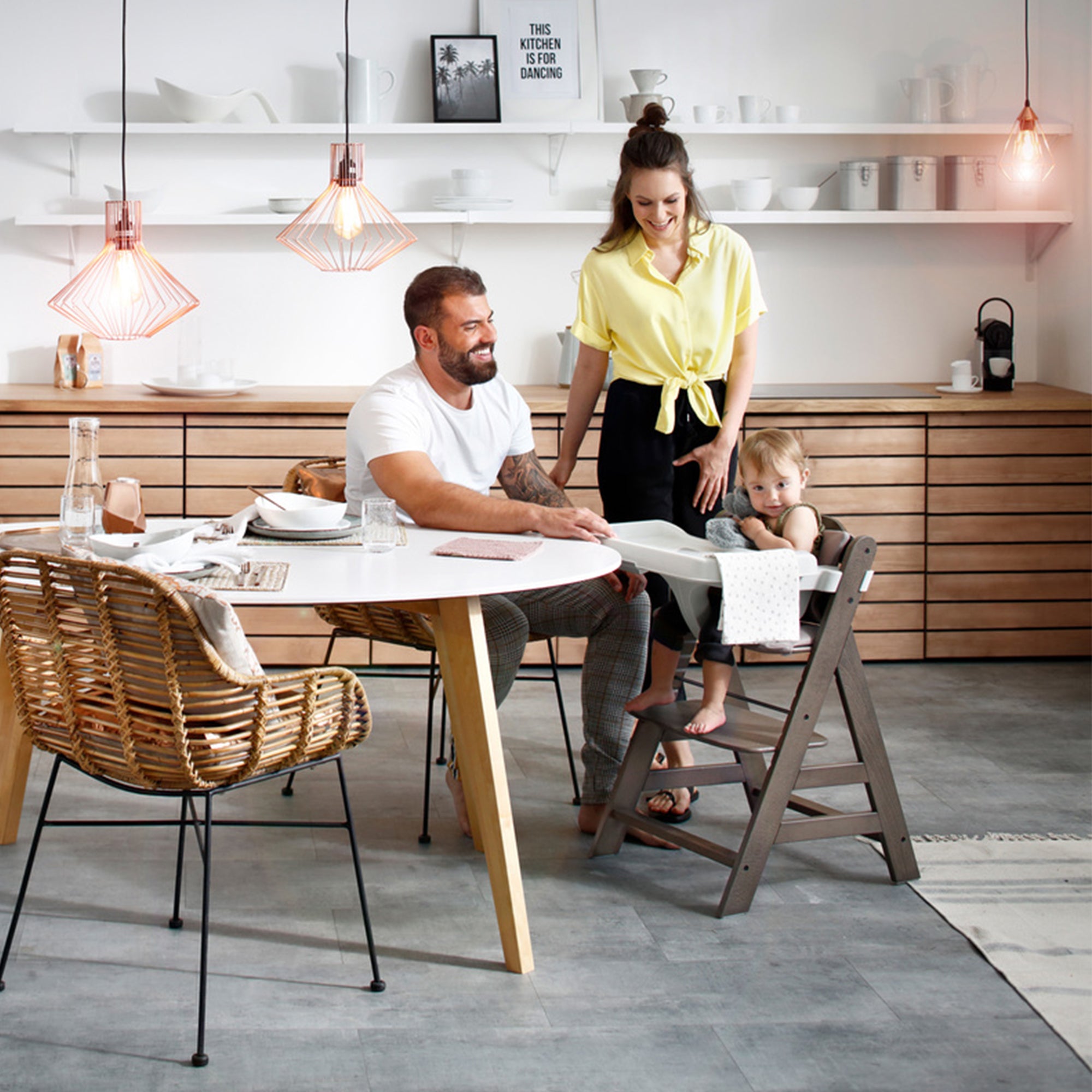 hauck Alpha High Chair Tray Table Compatible with Wooden Alpha+ and Beta+, White - Smart-nests