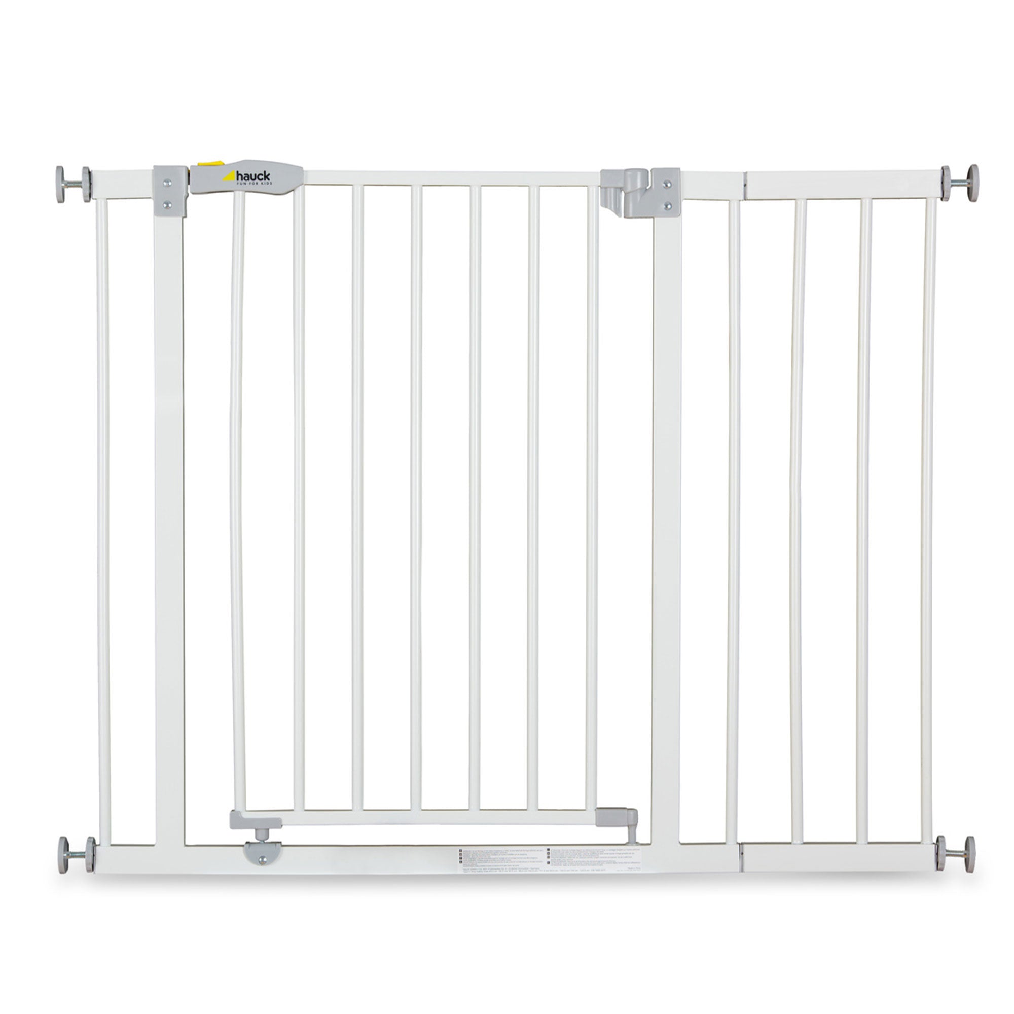hauck Open N Stop Pressure Mounted Fit Baby Safety Gate with 8" Extension, White - Smart-nests