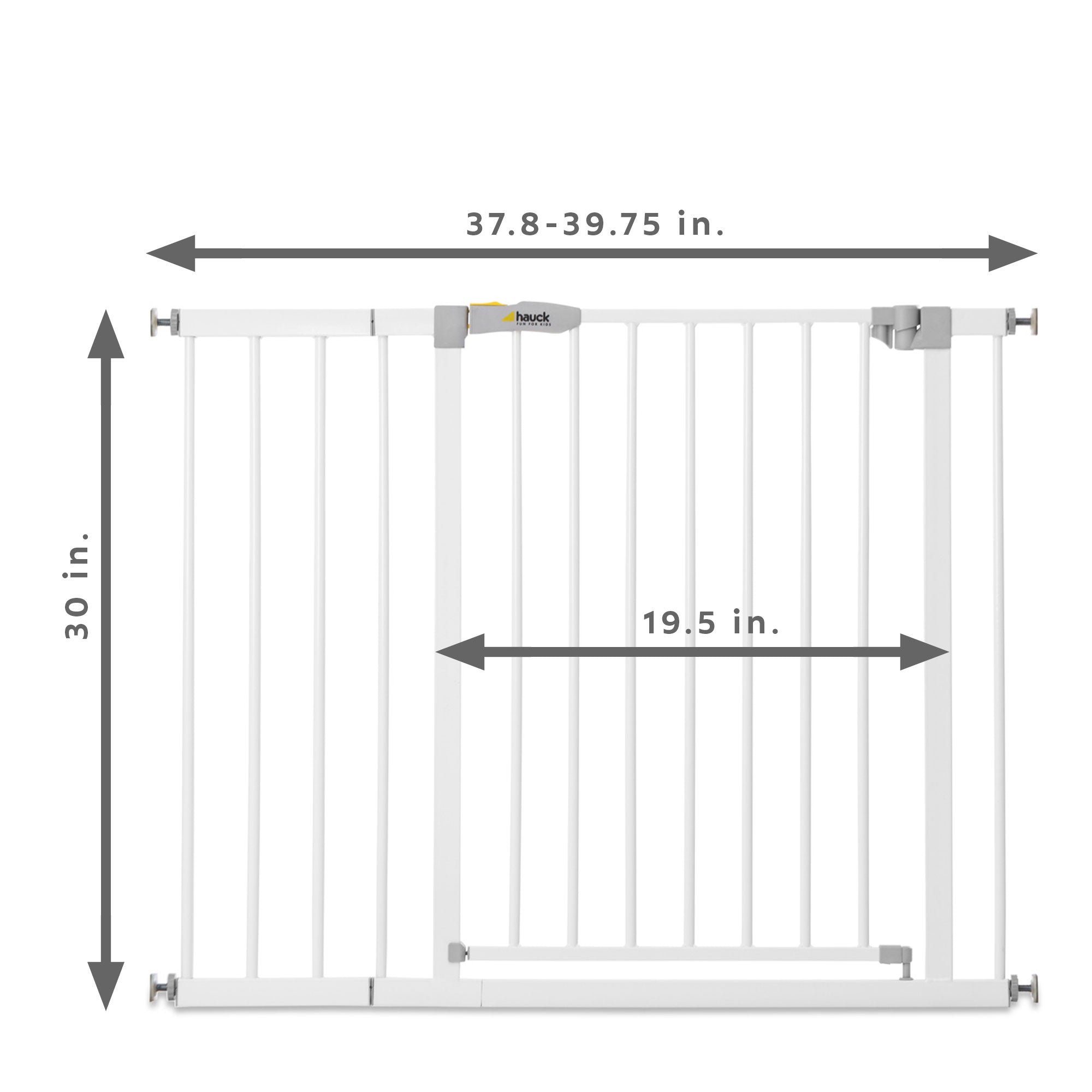 hauck 59727 Open N Stop KD Pressure Fit with 8 Inch Extension Baby Gate, White - Smart-nests