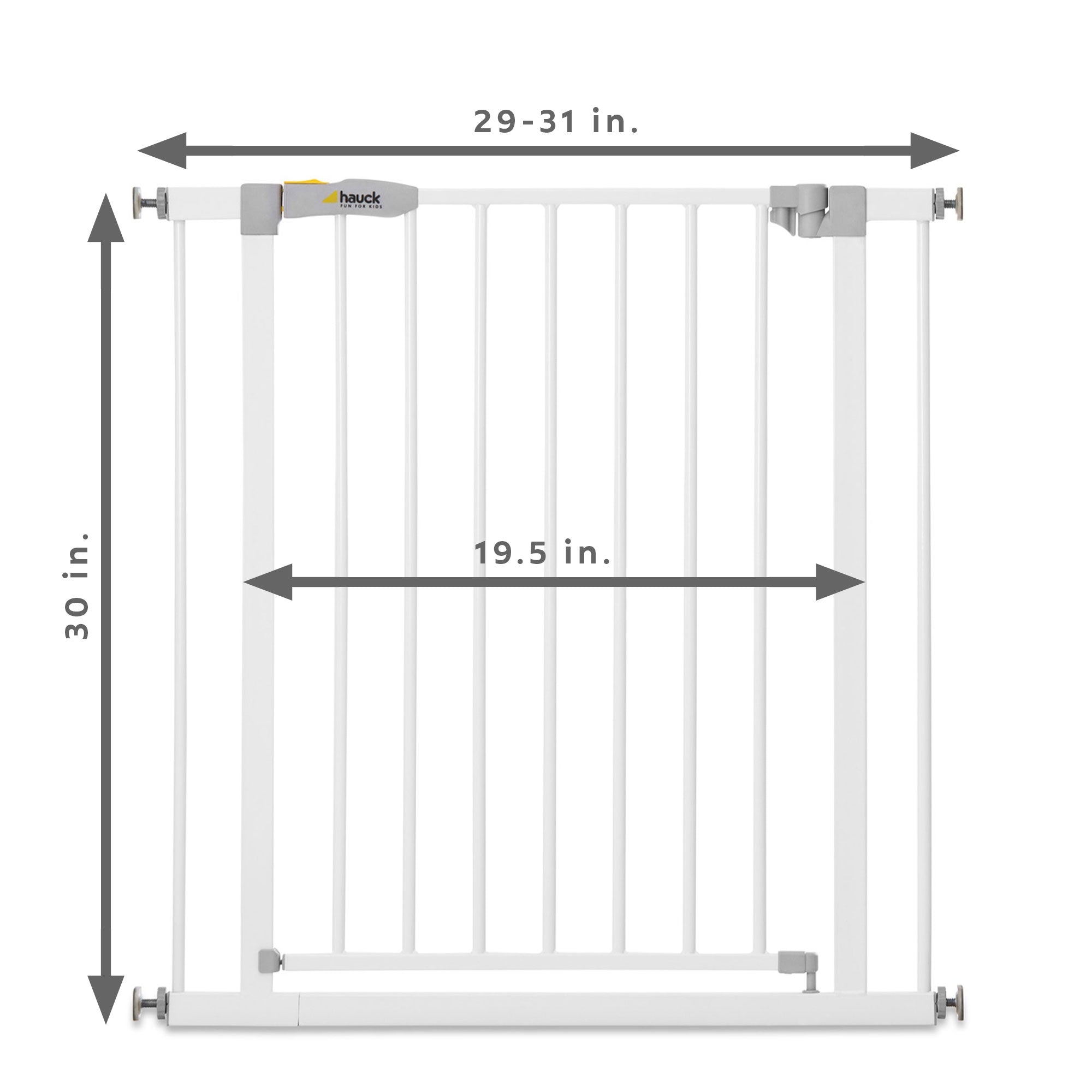 hauck Open N Stop Pressure Fit Baby Safety Gate for Openings 29 to 31", White - Smart-nests
