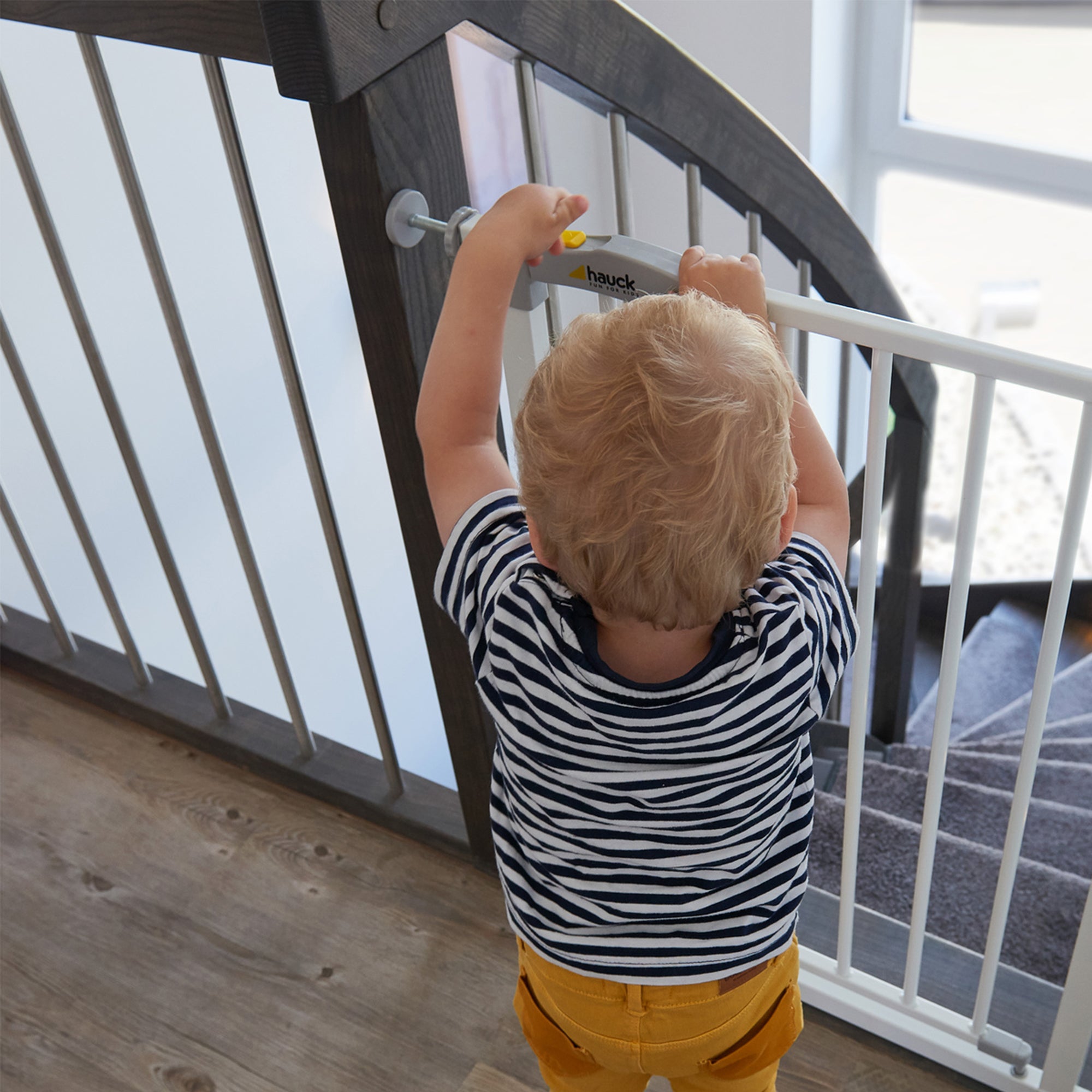 hauck Open N Stop Pressure Fit Baby Safety Gate for Openings 29 to 31", White - Smart-nests