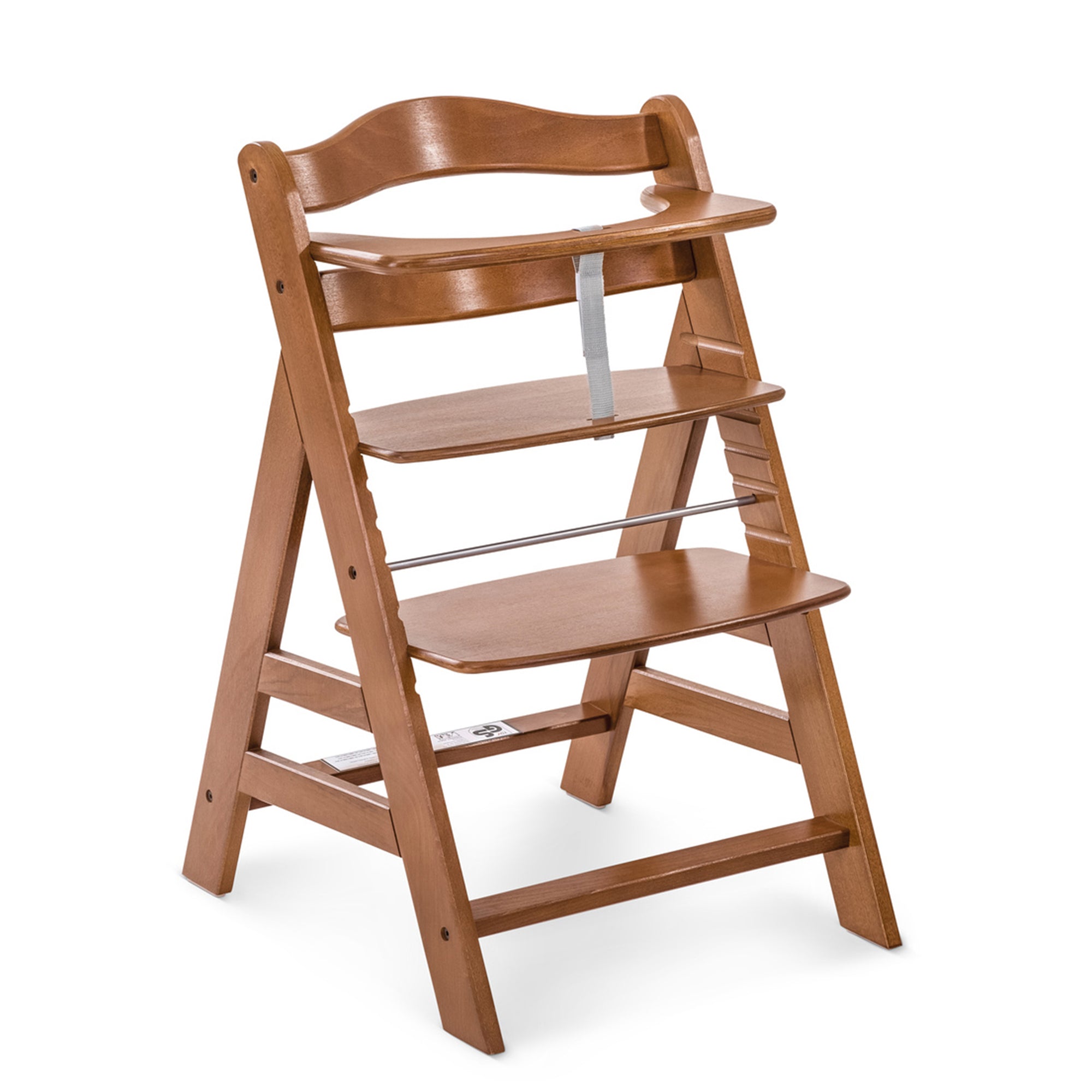hauck Alpha+ Grow Along Adjustable Wooden Booster High Chair, Beechwood, Walnut - Smart-nests