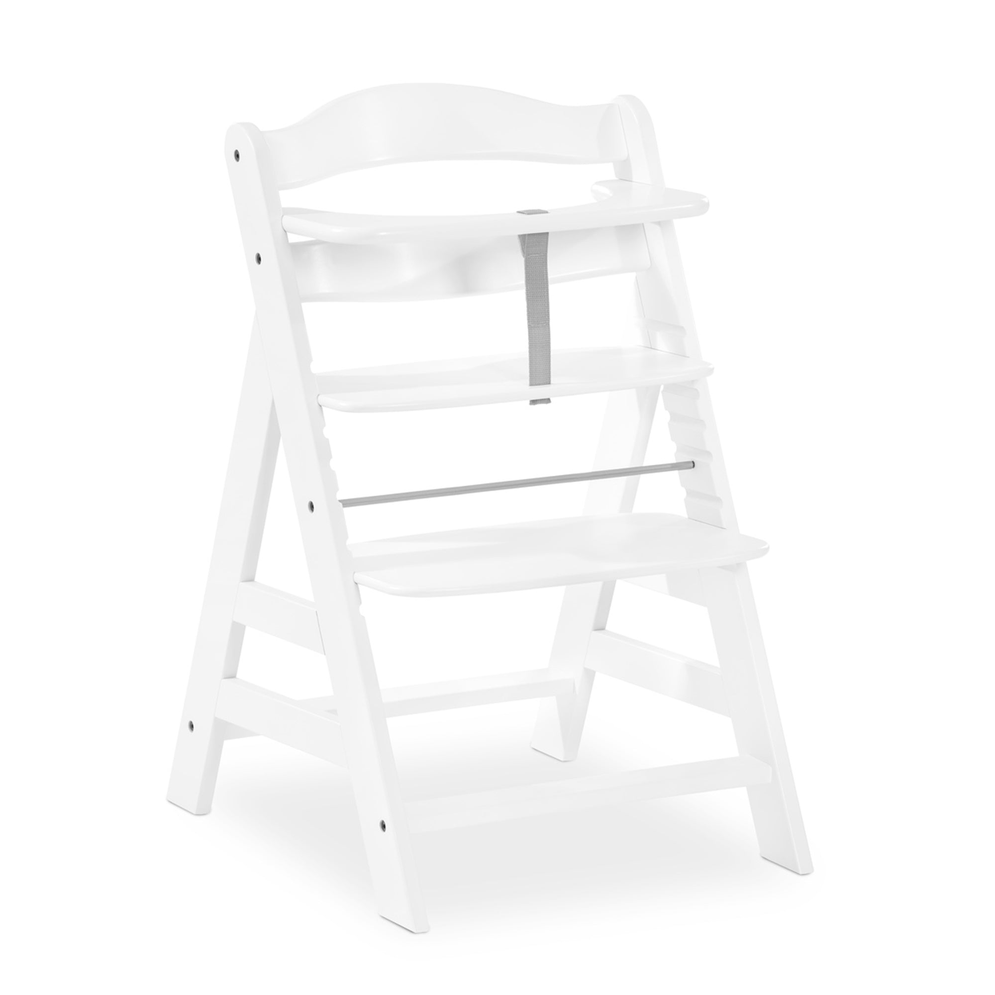 hauck Alpha+ Grow Along Adjustable Wooden Baby High Chair Seat, Beechwood, White