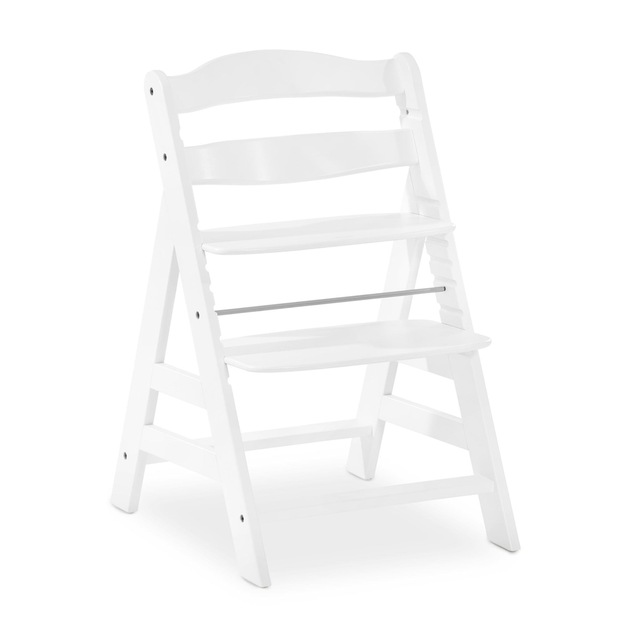 hauck Alpha+ Grow Along Adjustable Wooden Baby High Chair Seat, Beechwood, White