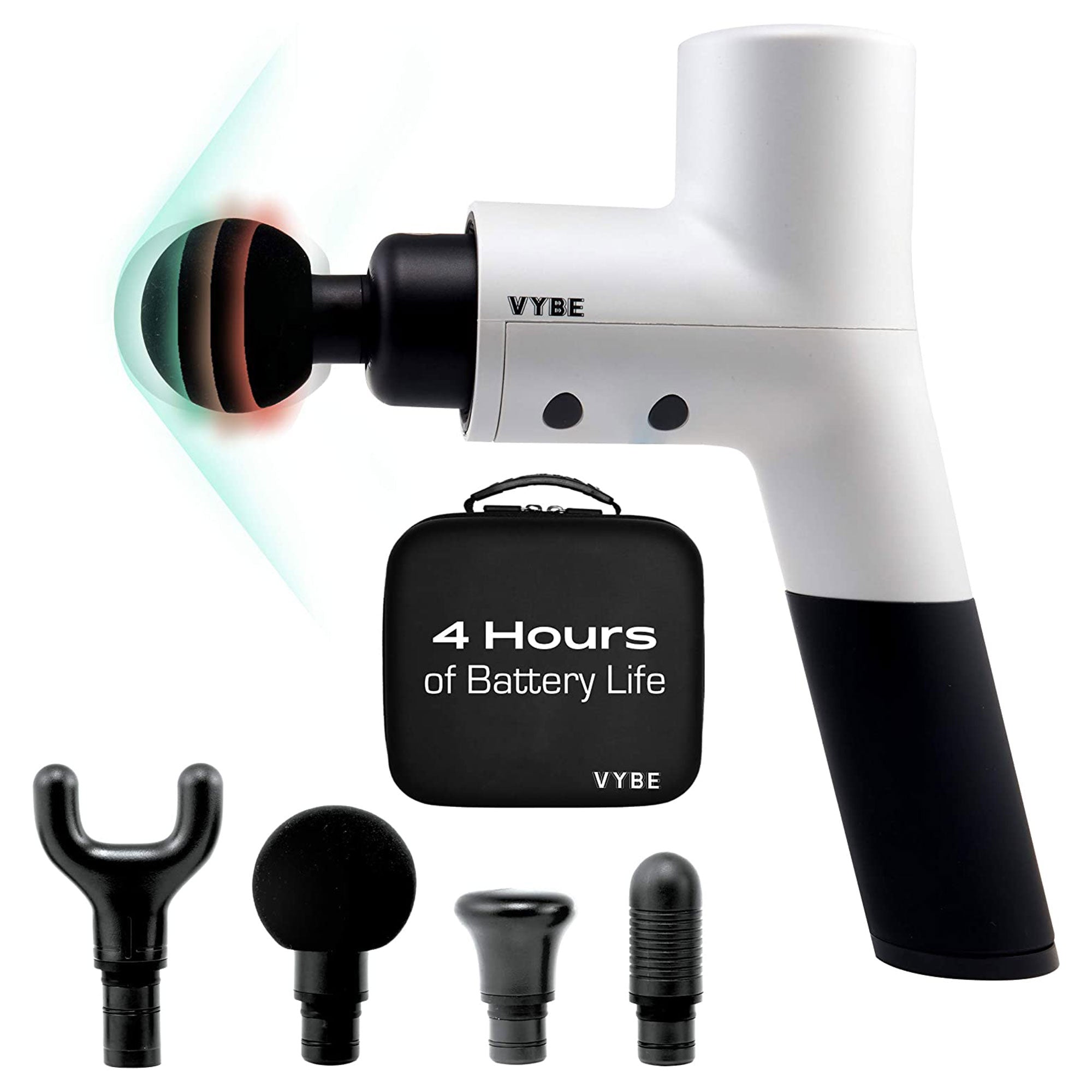 Vybe Premium Deep Tissue Muscle Massage Gun with 5 Speeds and 4 Attachments - Smart-nests