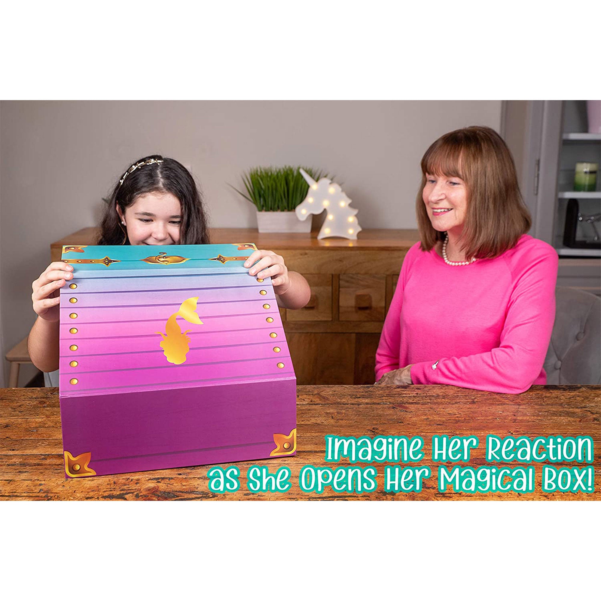 The Memory Building Company Large Mermaid Surprise Box for Kids Ages 6 and Up - Smart-nests