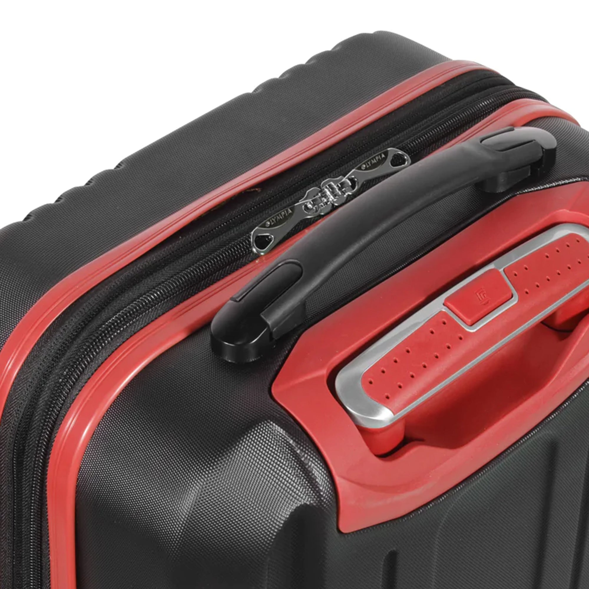 Olympia Apache II Hardcase 4 Wheel Spinner Suitcase 3 Piece Luggage Set, Red - Smart-nests