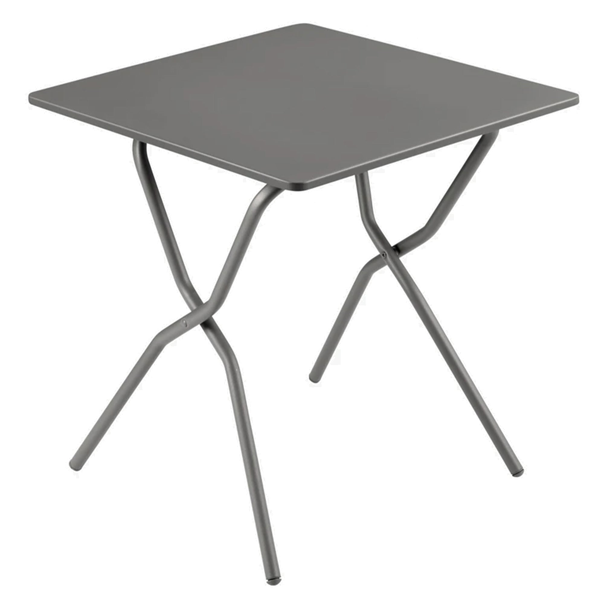 Lafuma Balcony II Colorblock Steel Square Folding Outdoor Patio Table, Titanium - Smart-nests