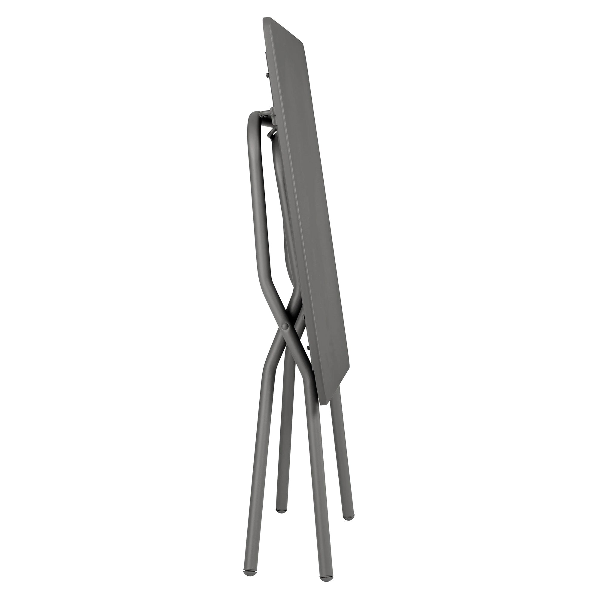 Lafuma Balcony II Colorblock Steel Square Folding Outdoor Patio Table, Titanium - Smart-nests