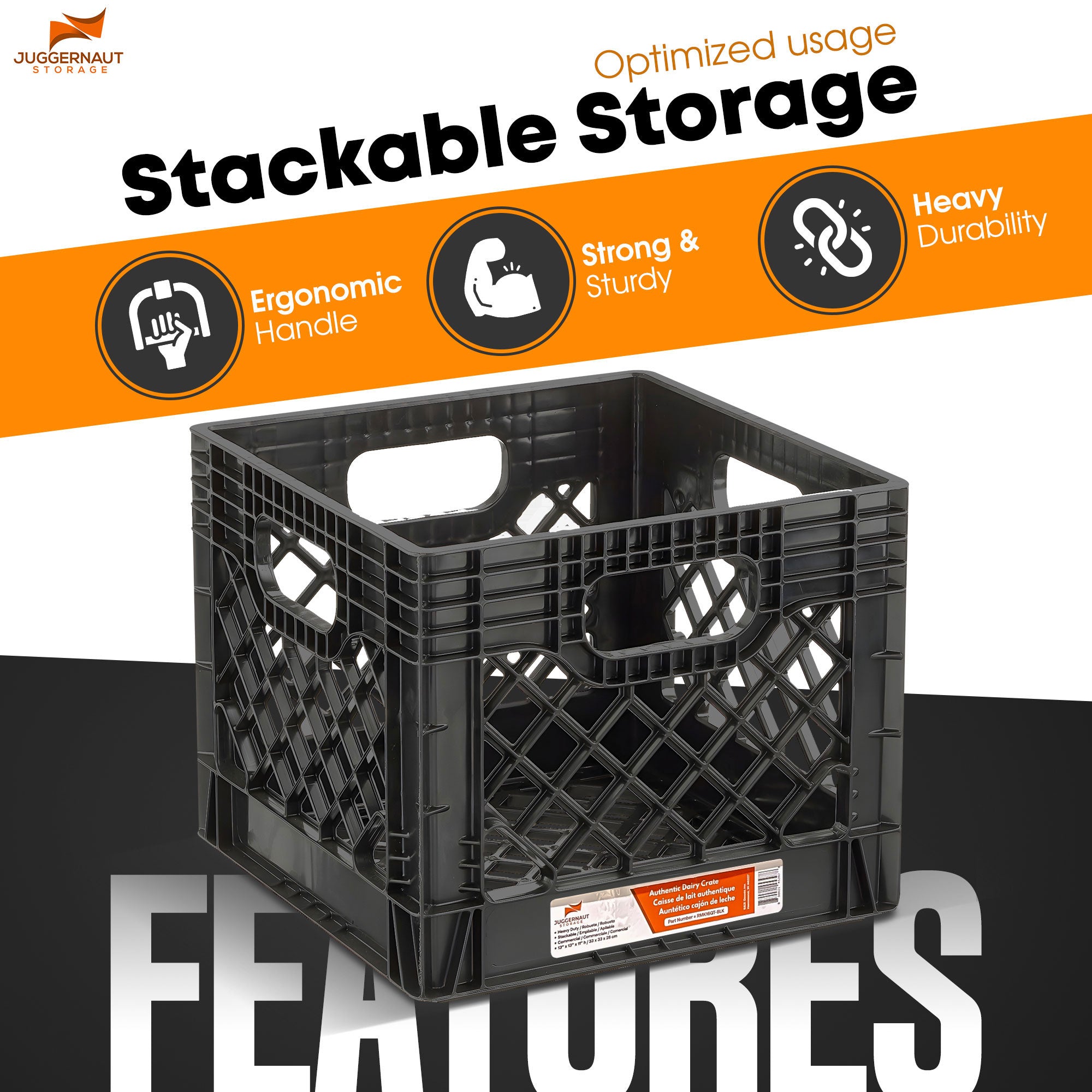 Juggernaut Storage Crate for Office Storage & Classroom Organization, 2-Pack - Smart-nests