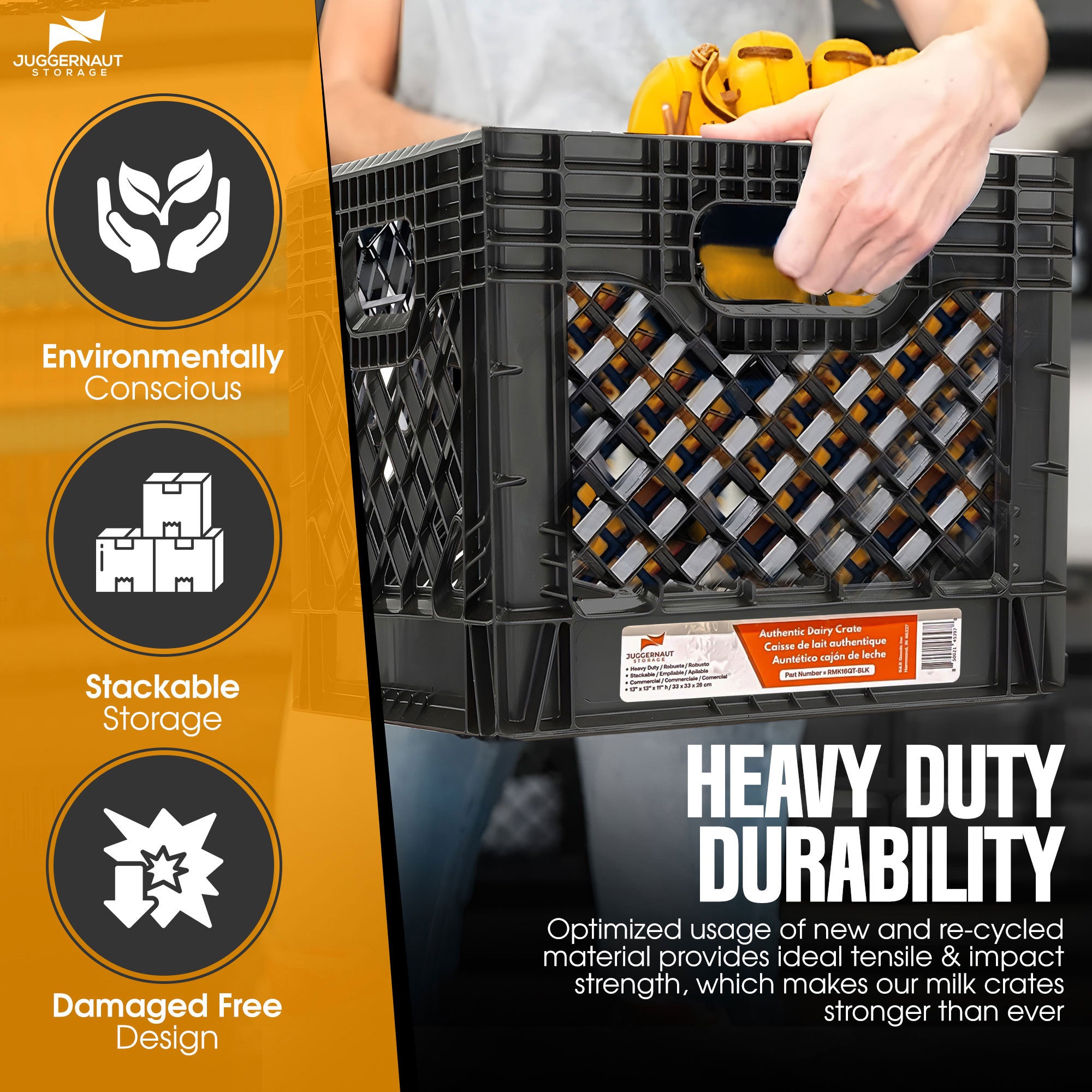 Juggernaut Storage Crate for Office Storage & Classroom Organization, 2-Pack - Smart-nests