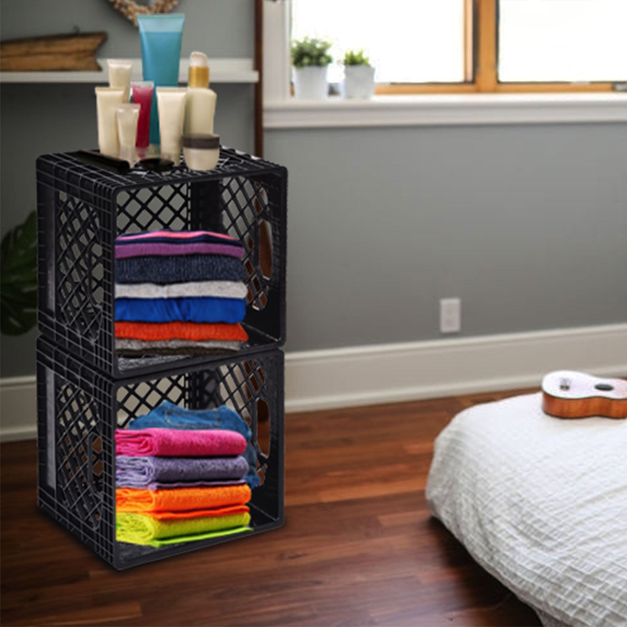Juggernaut Storage Crate for Office Storage & Classroom Organization, 2-Pack - Smart-nests