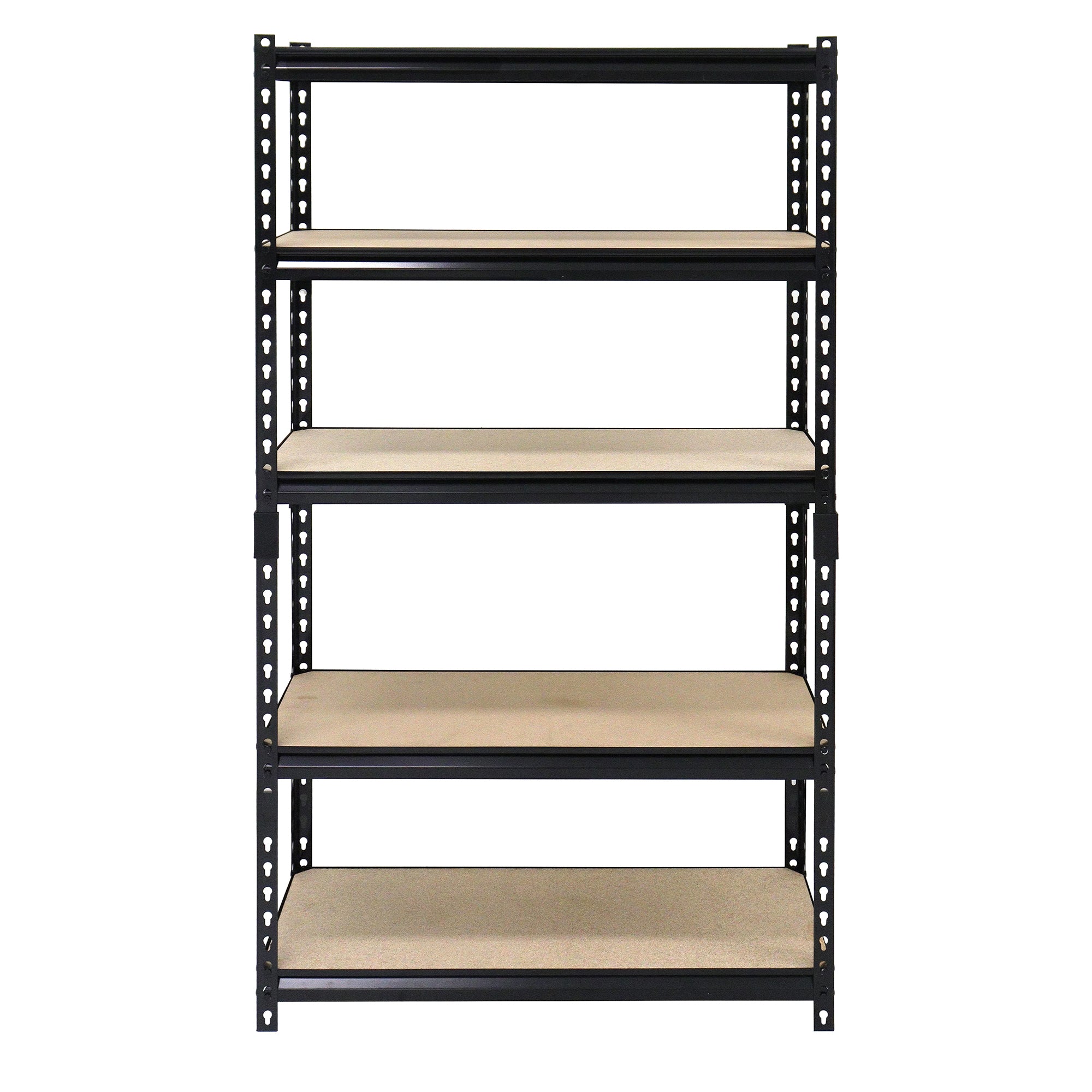 Juggernaut Storage 36" x 72" 5 Shelf Steel Utility Shelving Storage Unit, Black - Smart-nests