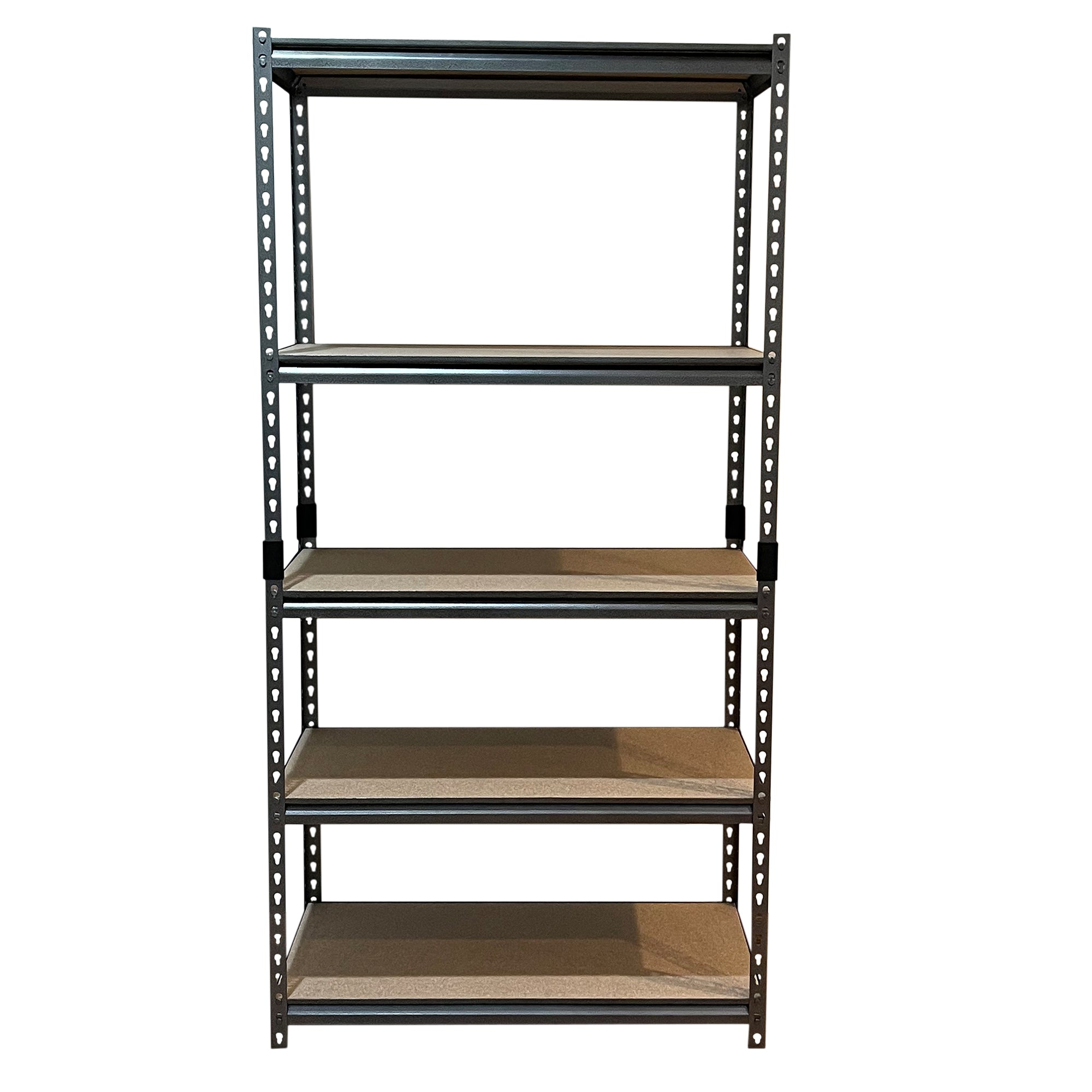 Juggernaut Storage 36" x 72" 5 Shelf Steel Utility Shelving Storage Unit, Black - Smart-nests