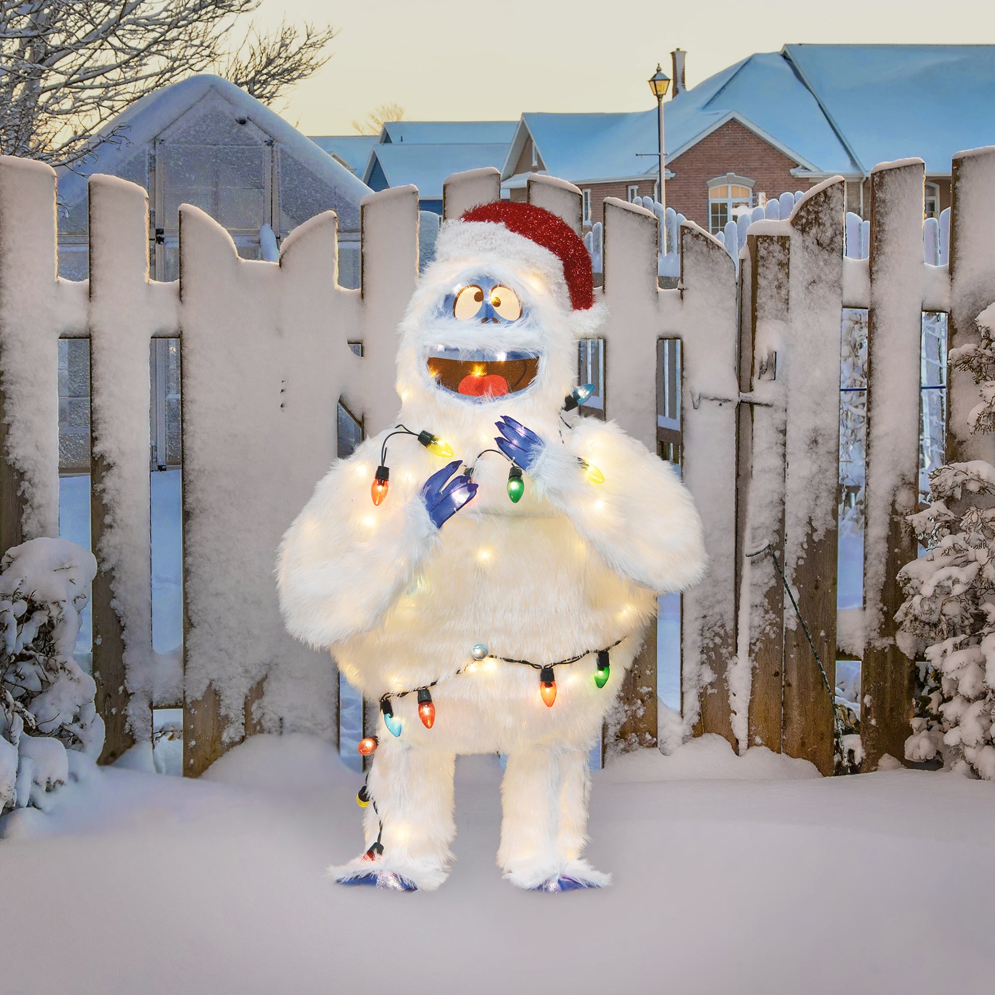 ProductWorks 48 Inch Bumble Pre-Lit Christmas Yard Ornament Holiday Decoration - Smart-nests