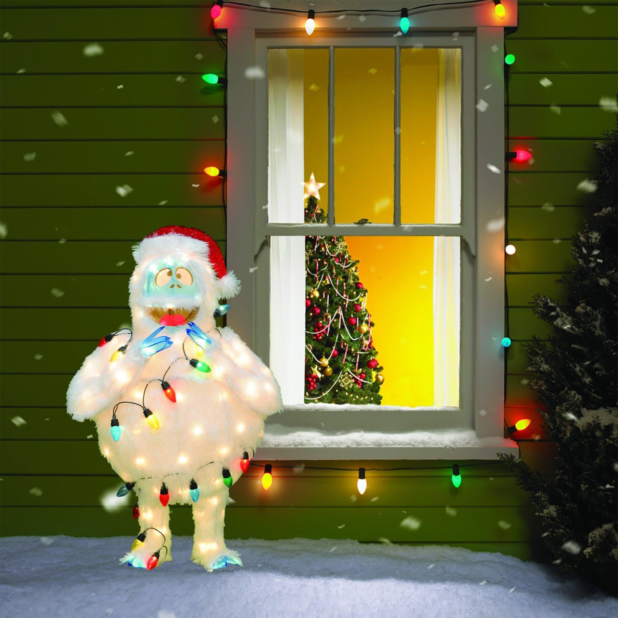 ProductWorks 48 Inch Bumble Pre-Lit Christmas Yard Ornament Holiday Decoration - Smart-nests