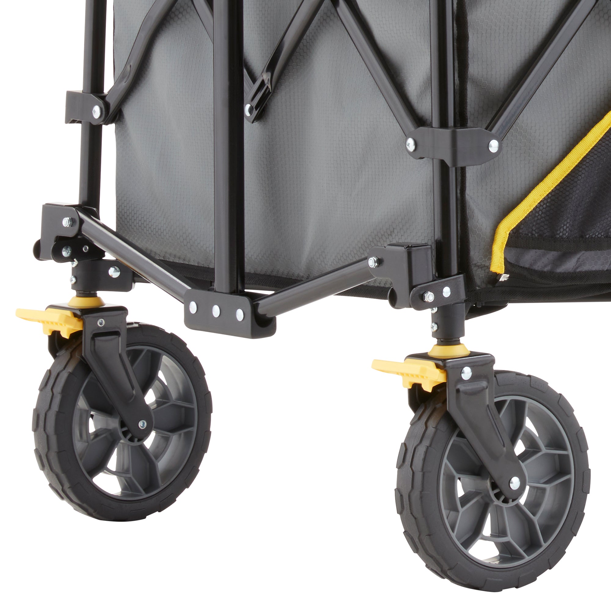 Gorilla Carts 7 Cubic Feet Foldable Utility Beach Wagon with Oversized Bed, Gray - Smart-nests