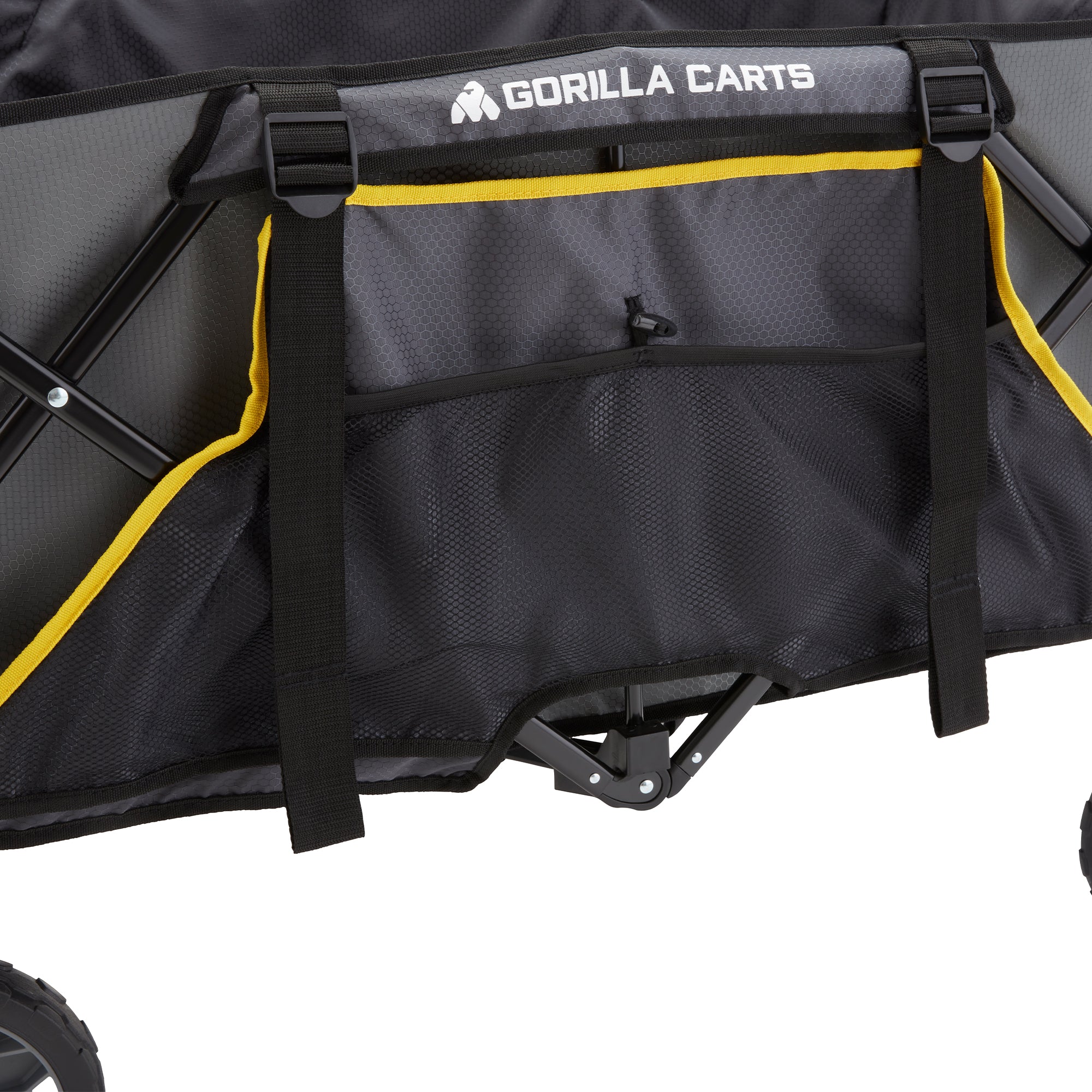 Gorilla Carts 7 Cubic Feet Foldable Utility Beach Wagon with Oversized Bed, Gray - Smart-nests
