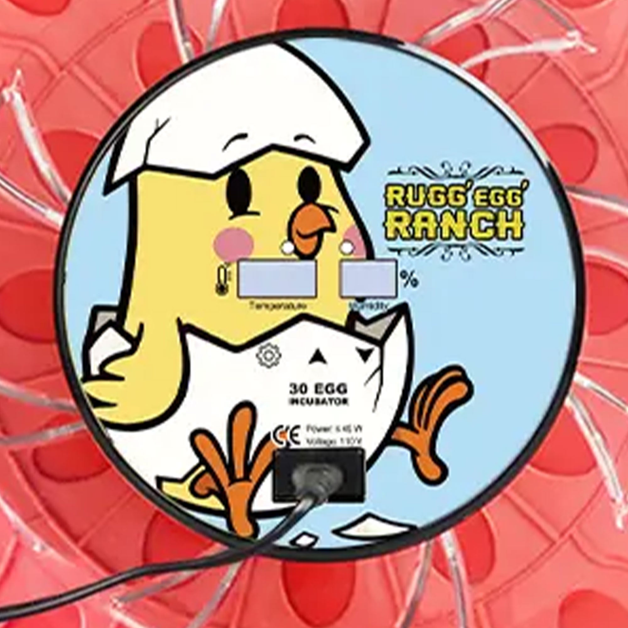 Rugg'EGG' Ranch 30 Egg Auto Turning Incubator w/Temperature & Humidity Display - Smart-nests