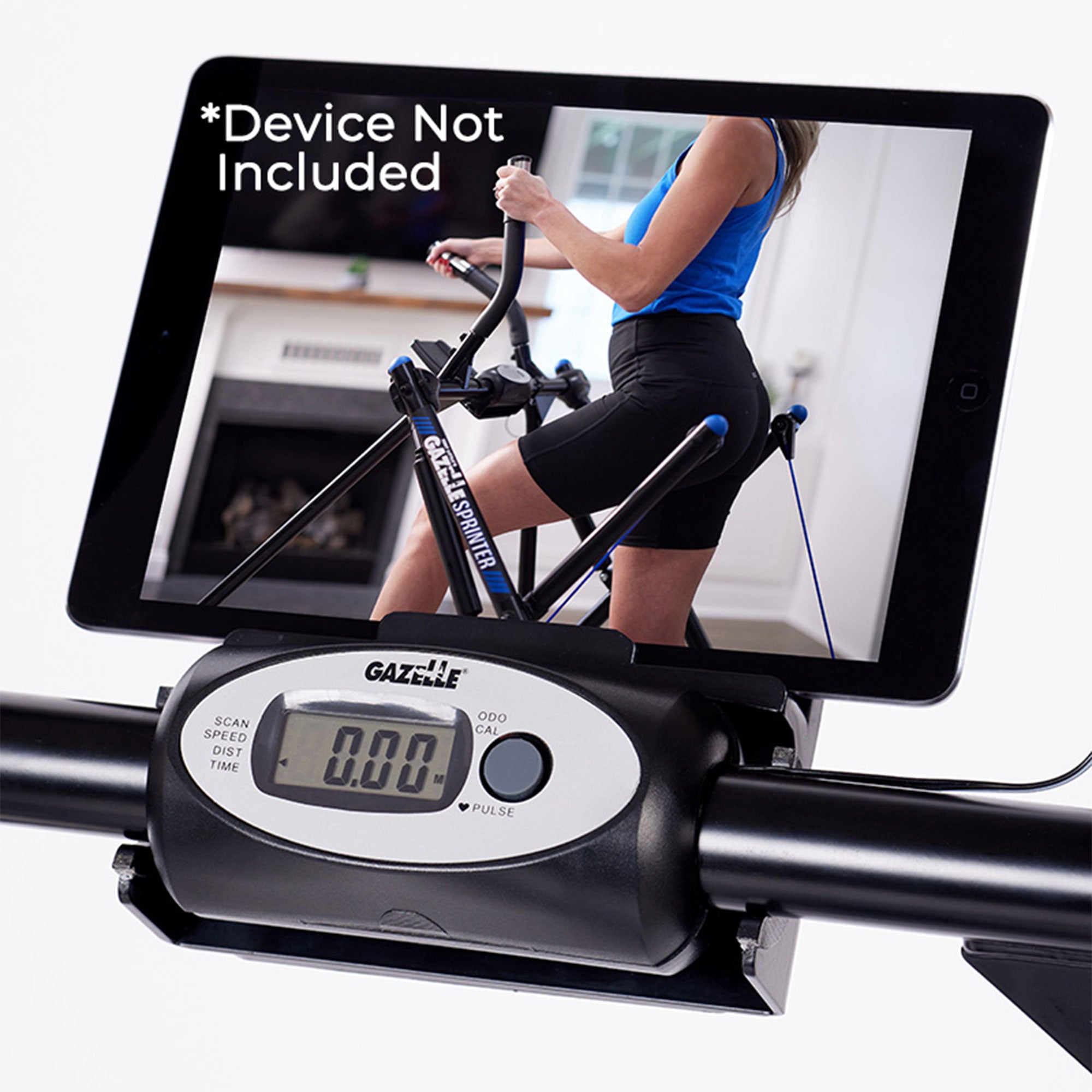 Gazelle Sprinter Low Impact Exercise Machine with Grip Pulse Fitness Tracker - Smart-nests