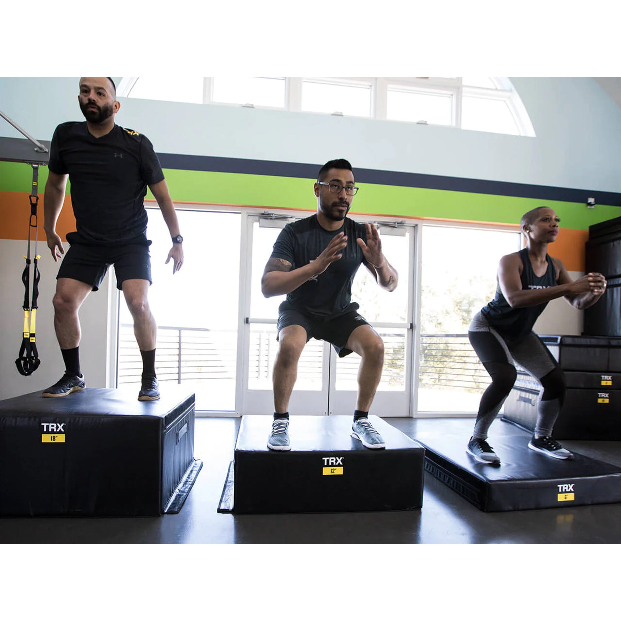 TRX 18" Soft Plyo Box Stackable Gym Workout Equipment for Plyometric Exercises - Smart-nests