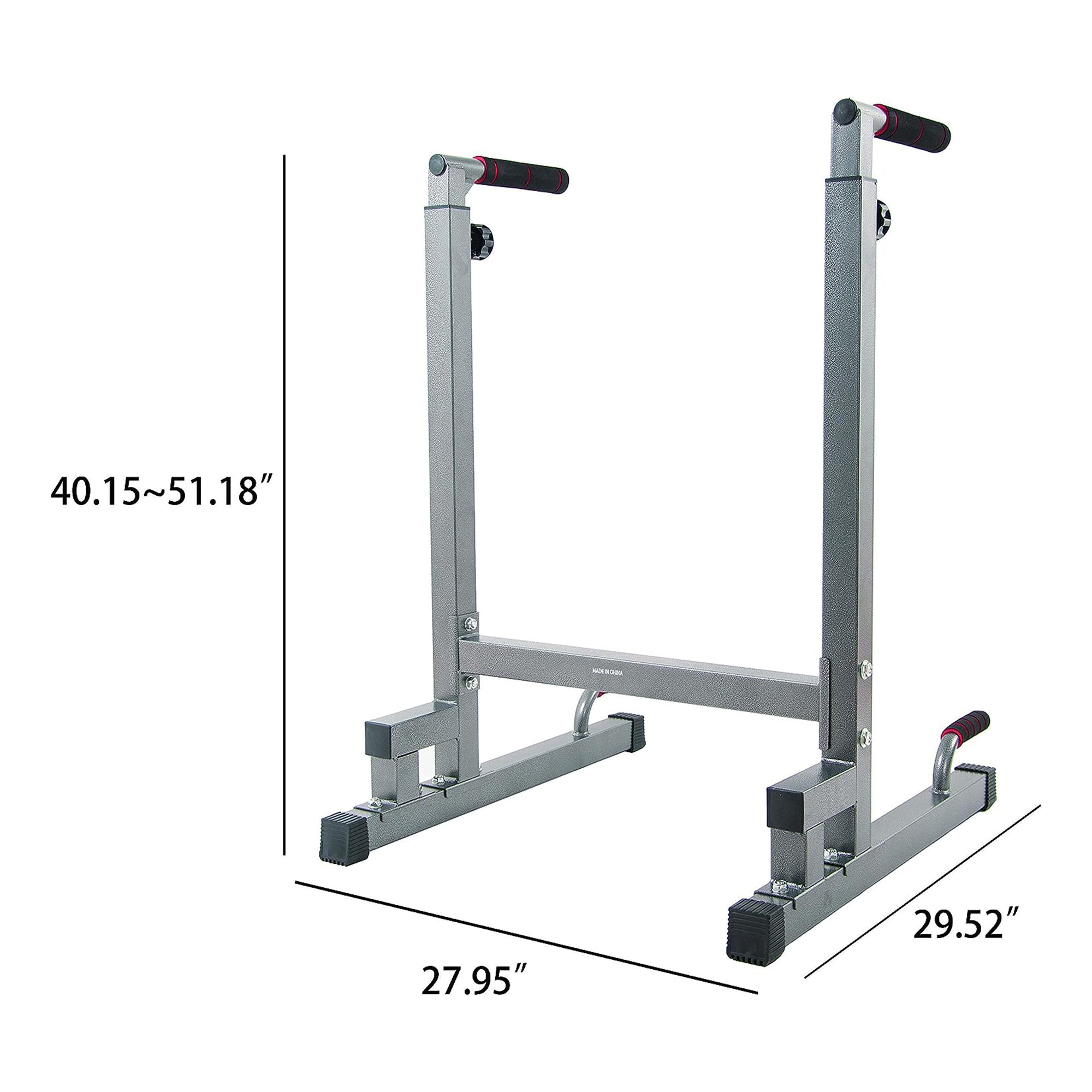 BalanceFrom Multi Function Home Gym Exercise Dip Stand, 500lb Capacity, Gray - Smart-nests